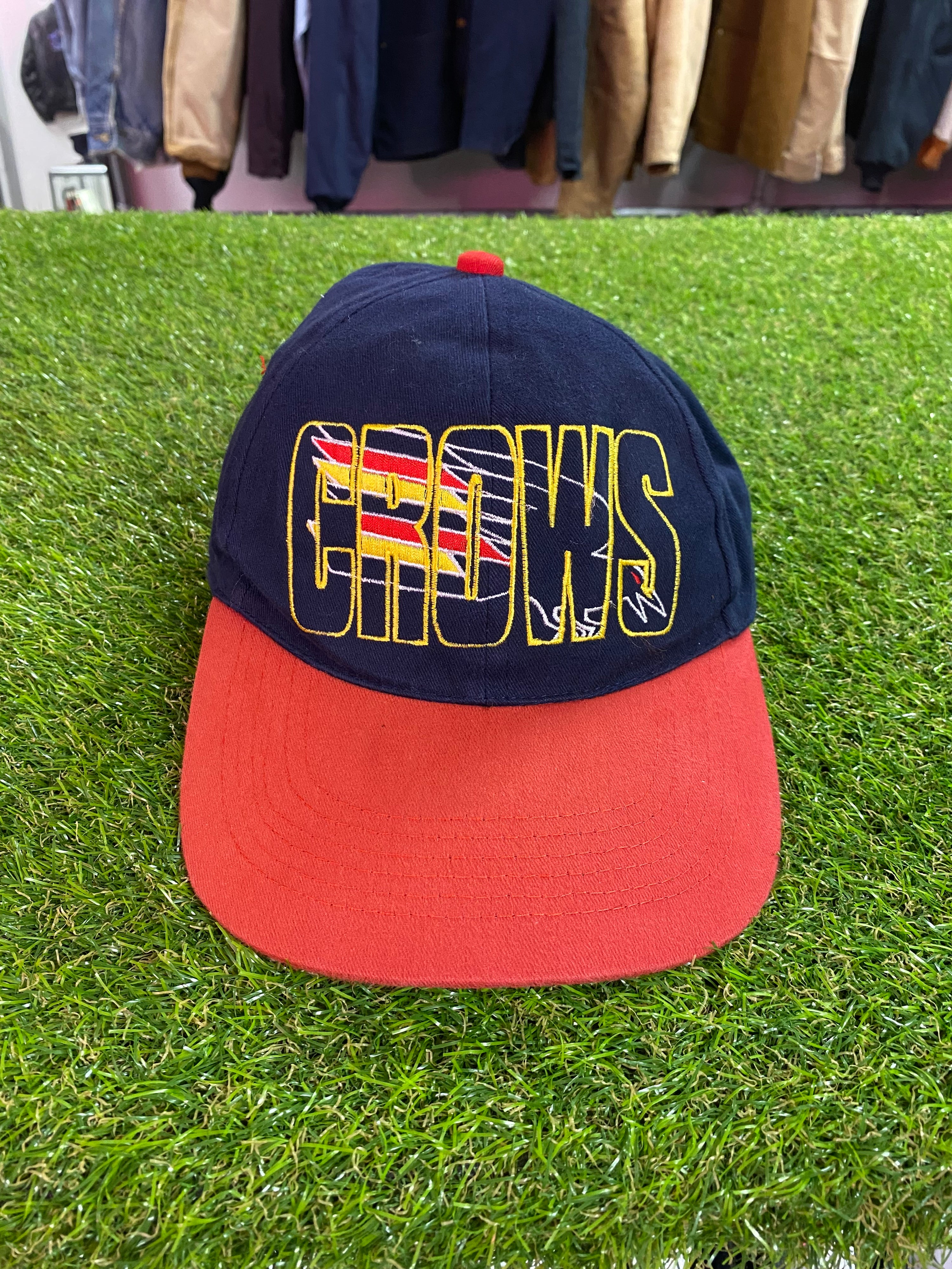 Vintage Adelaide Crows Logo Through 'CROWS' Text Cap