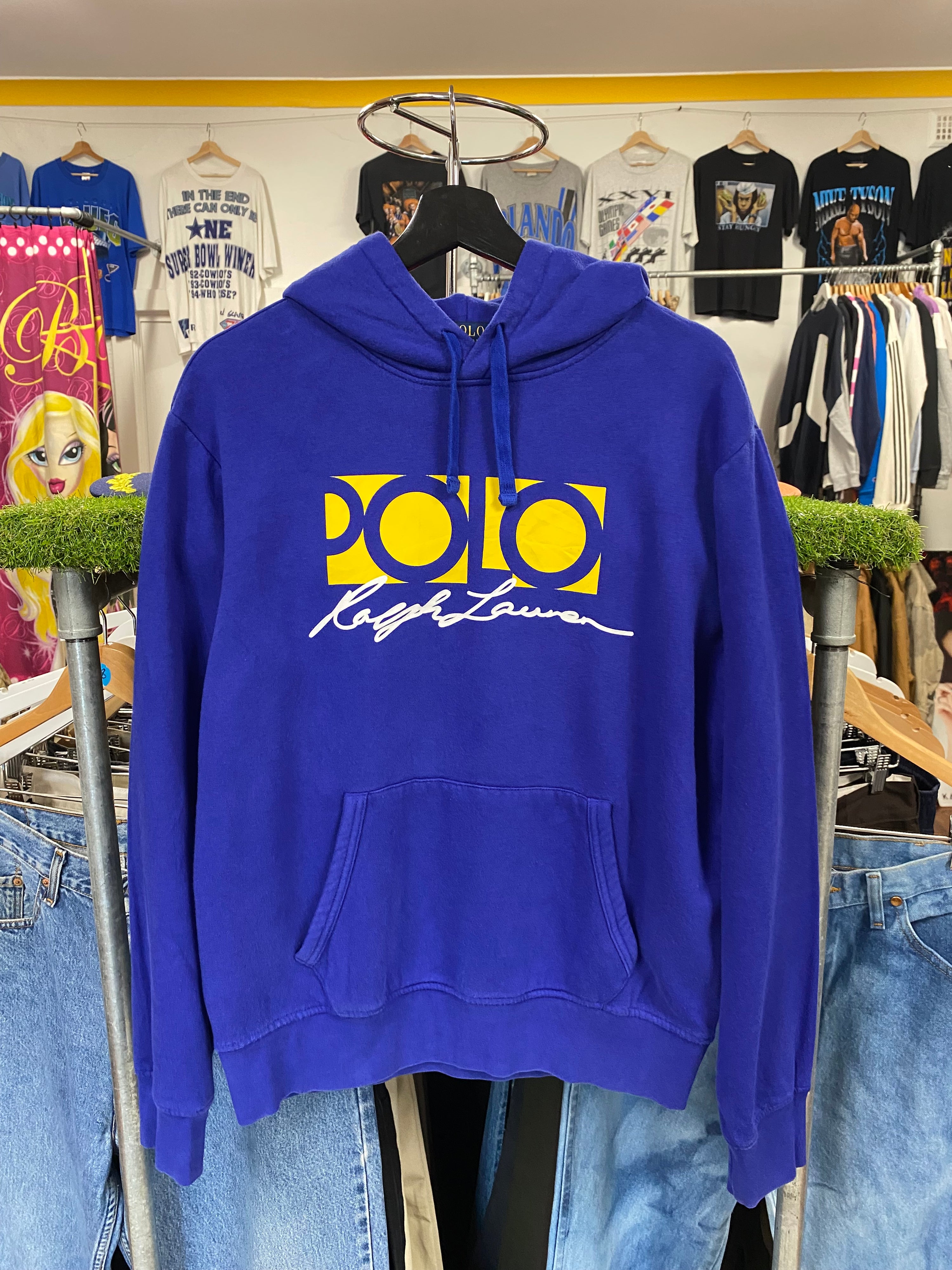 [S] Polo Ralph Lauren Blue/Yellow Logo Hoodie