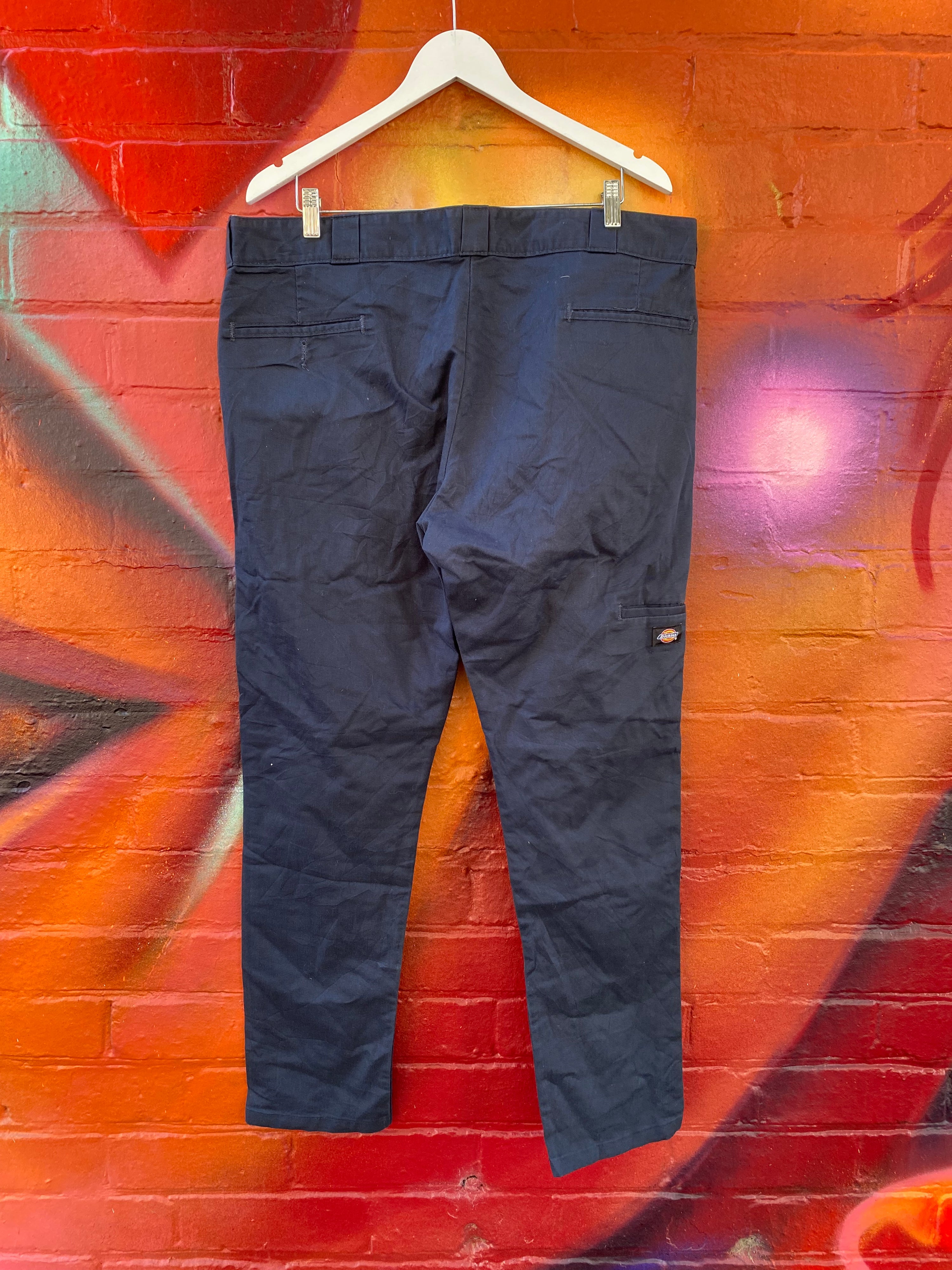 [38] Dickies Navy Double Knee Work Pants D145