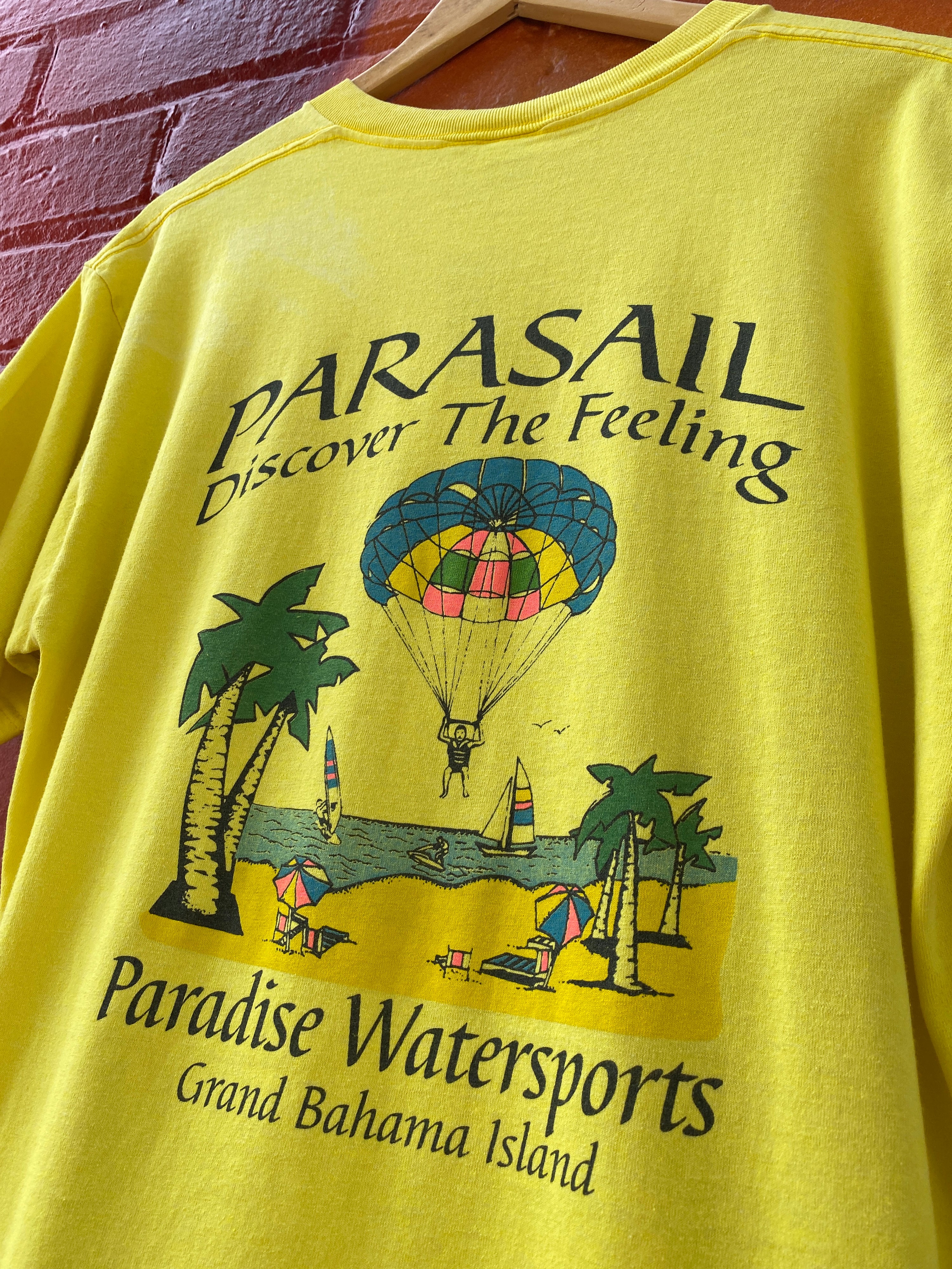 L - Paradise Watersports Parasail Yellow Tee