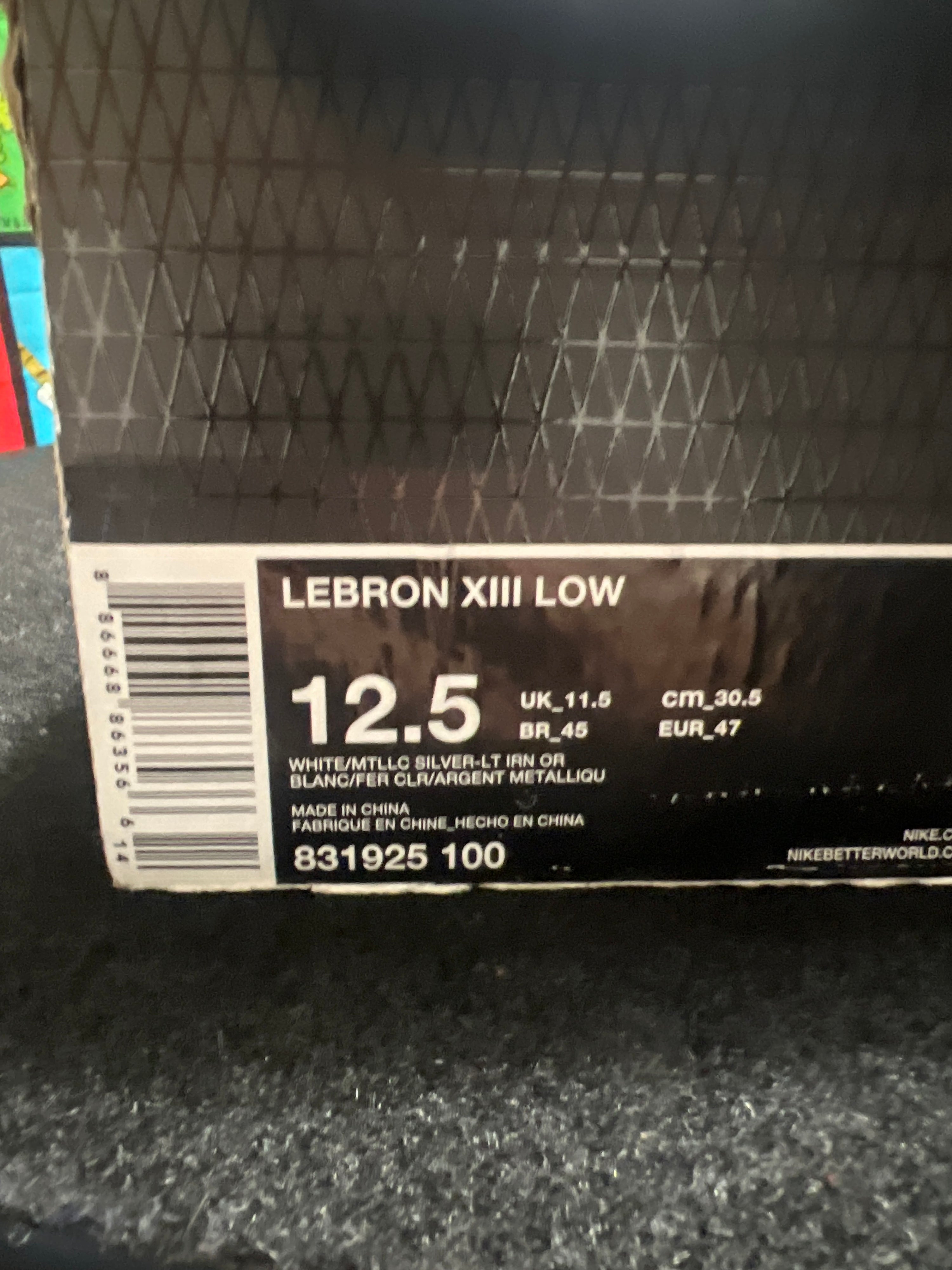 US12.5 - 2015 Lebron James 13 Low White NEW 831925-100