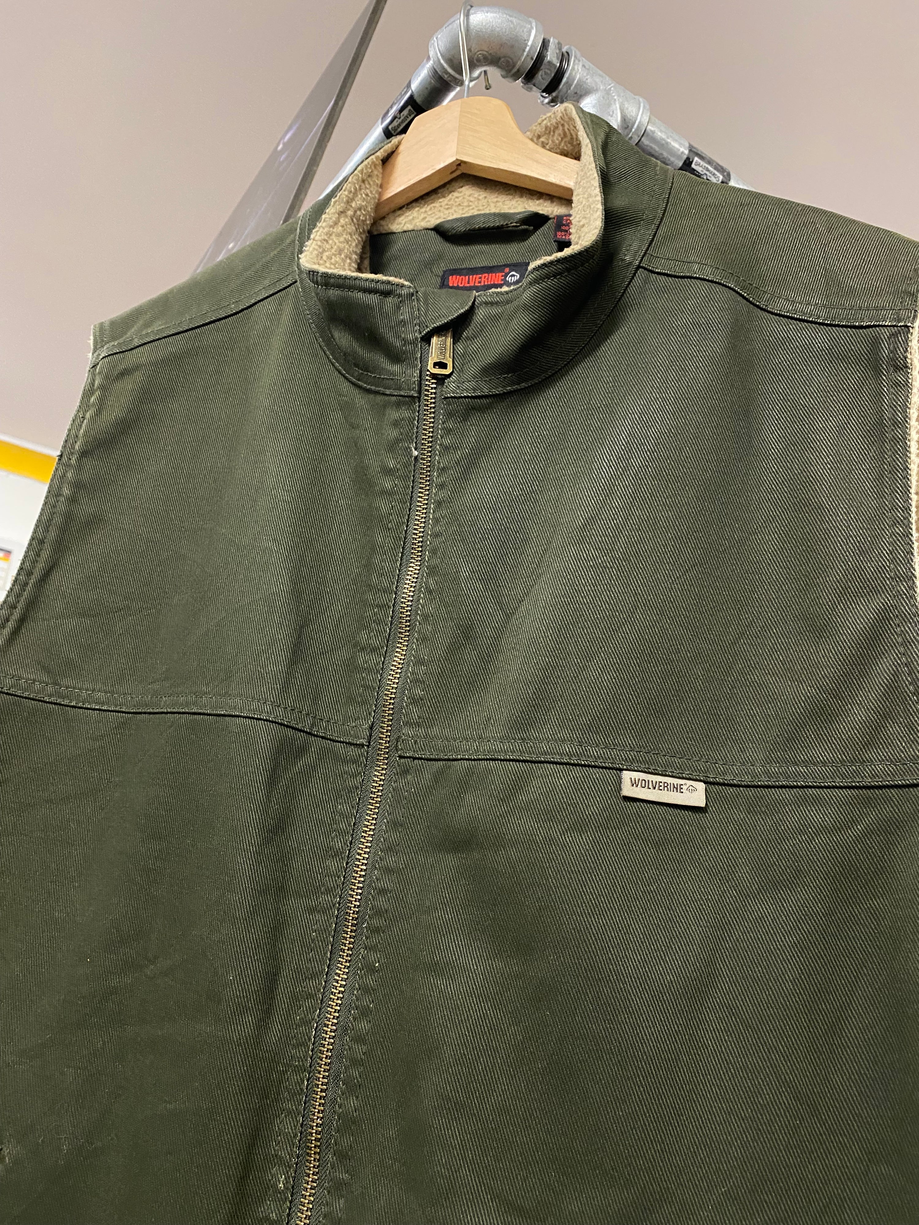 [XL] Wolverine Sherpa Lined Green Work Vest