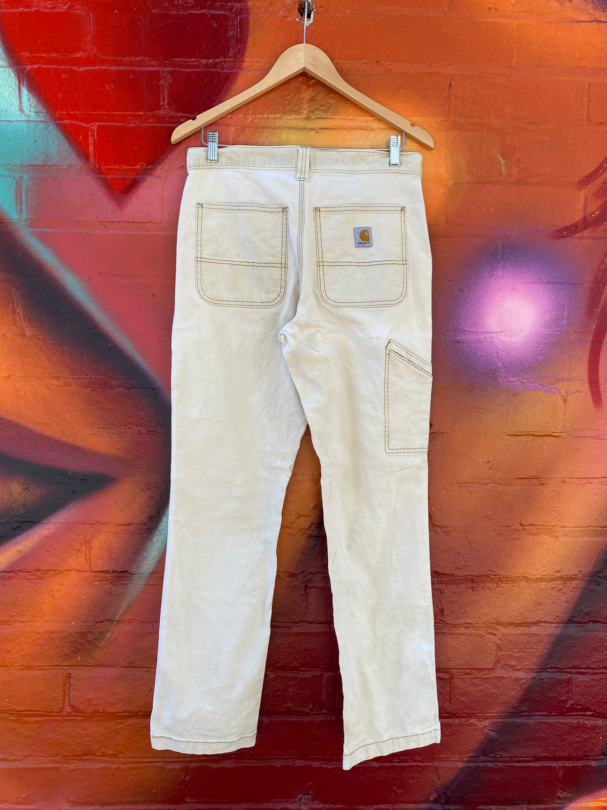 [31] Carhartt 102291 Faded Light Tan Carpenter Pants 31x32
