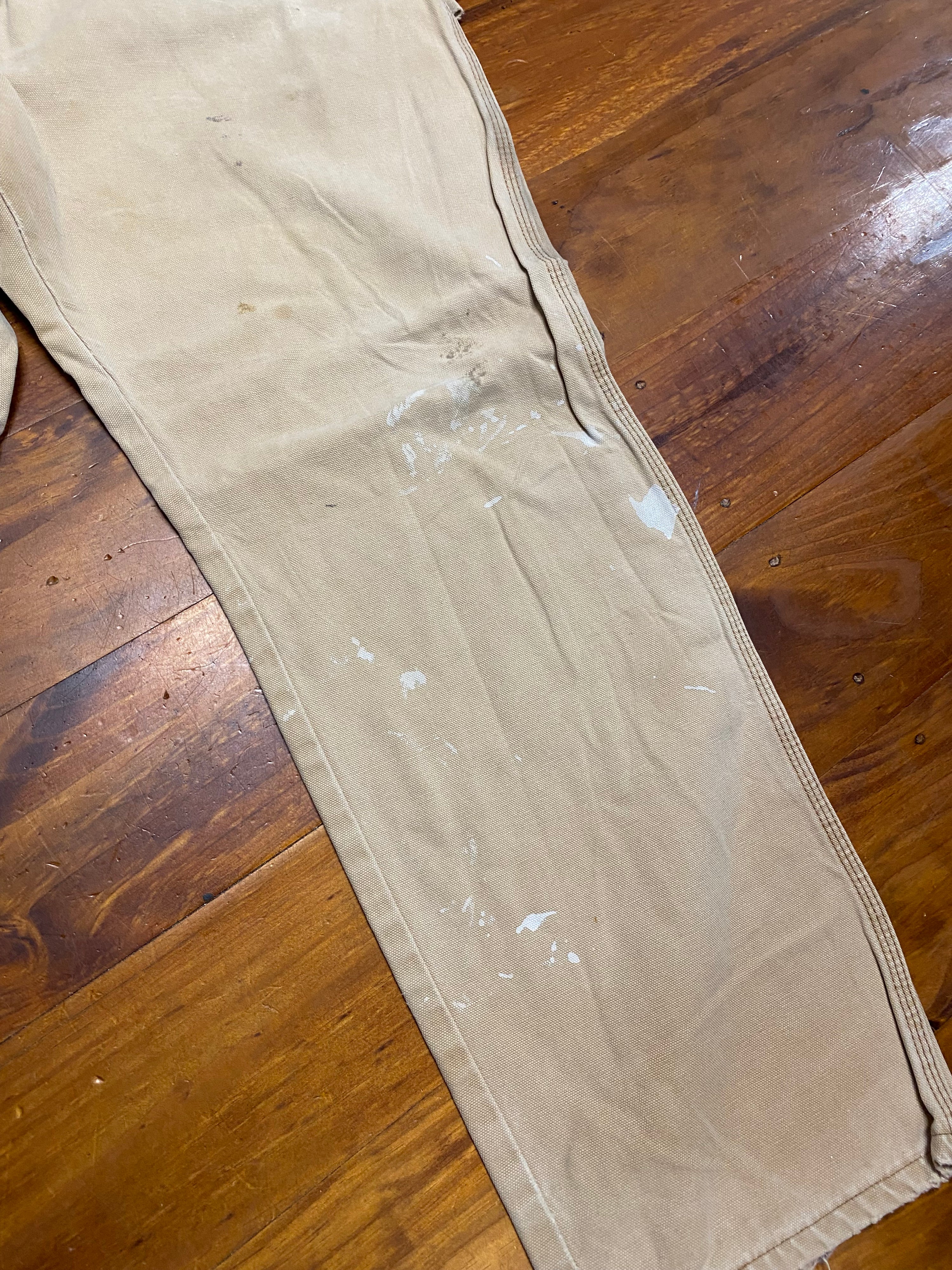 [40] Dickies Faded Tan Carpenter Pants Paint Marks