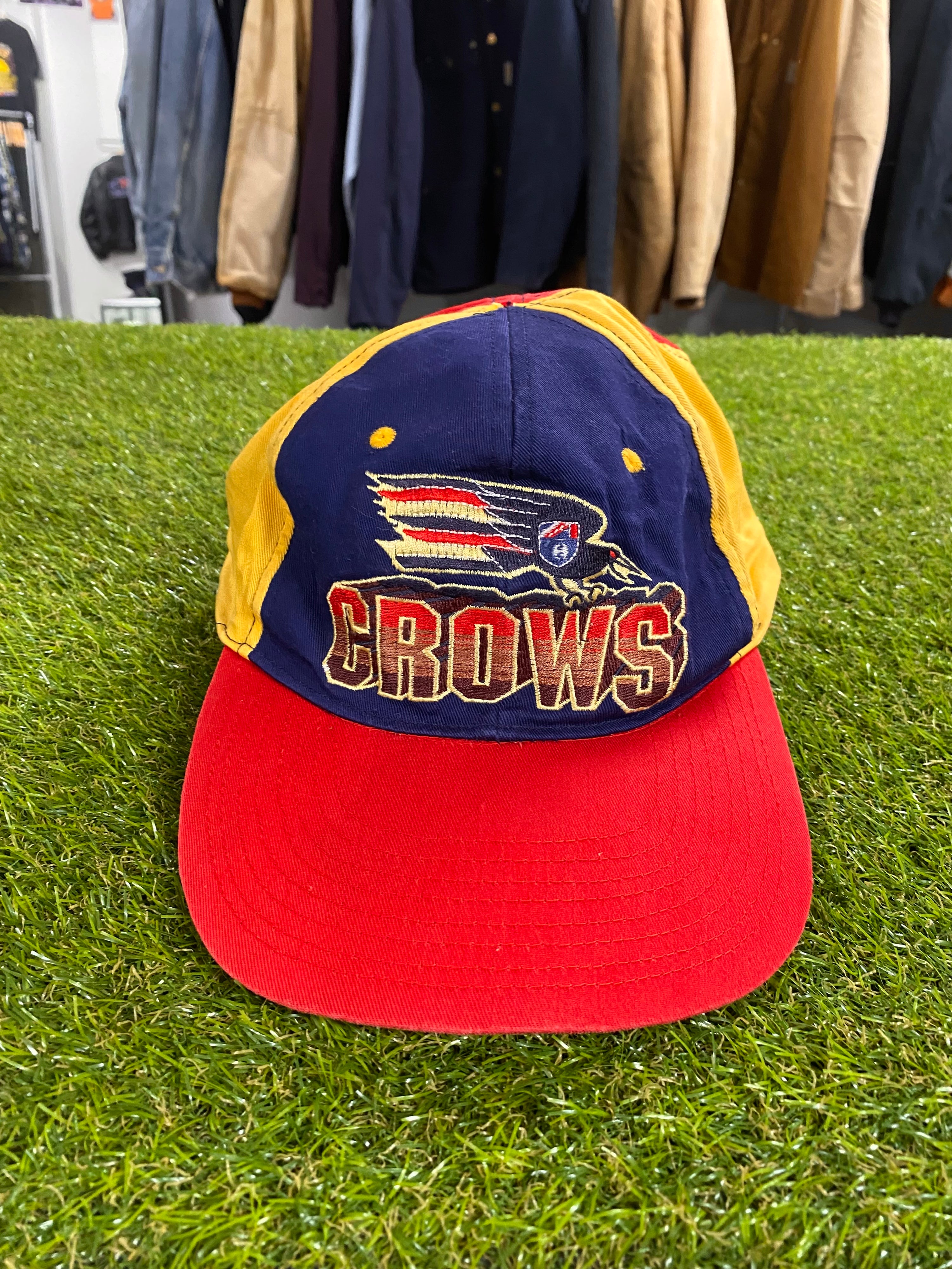 Vintage Adelaide Crows Multicolour Panel Cap Brown/Orange Text