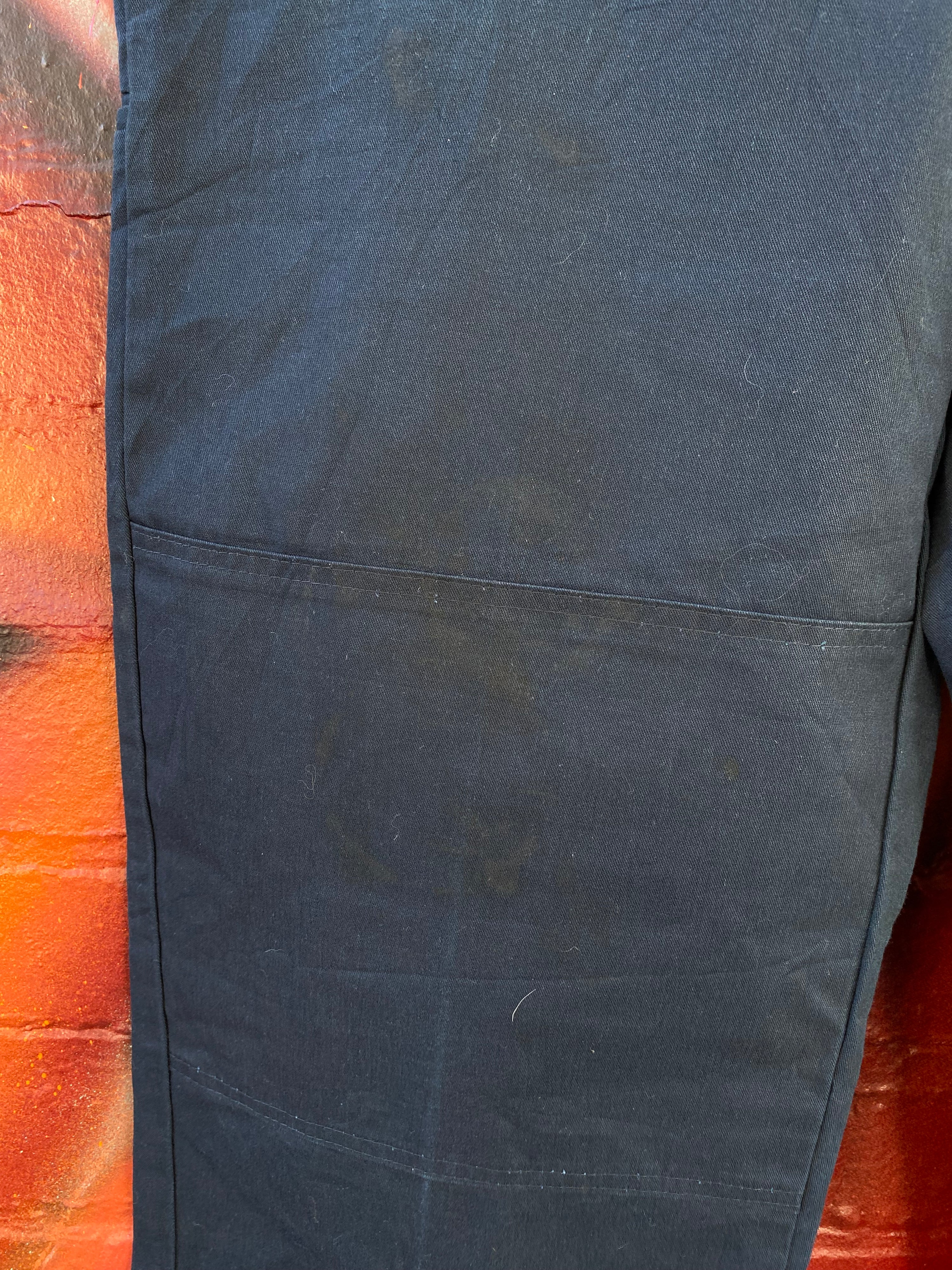 [38] Dickies Navy Double Knee Work Pants D129