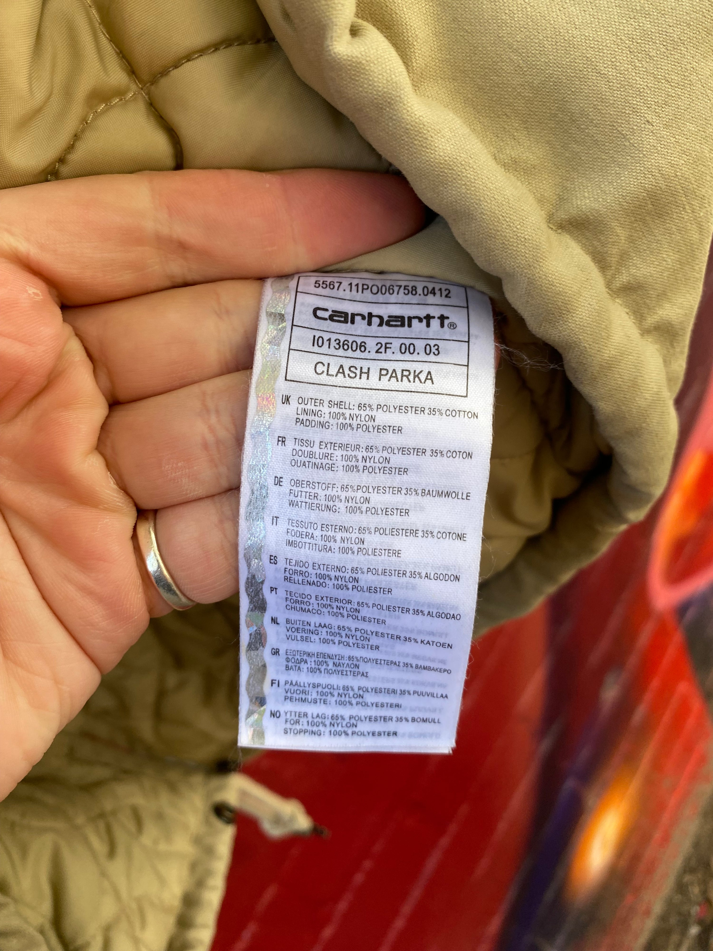 [L] Carhartt Clash Parka Thick Jacket