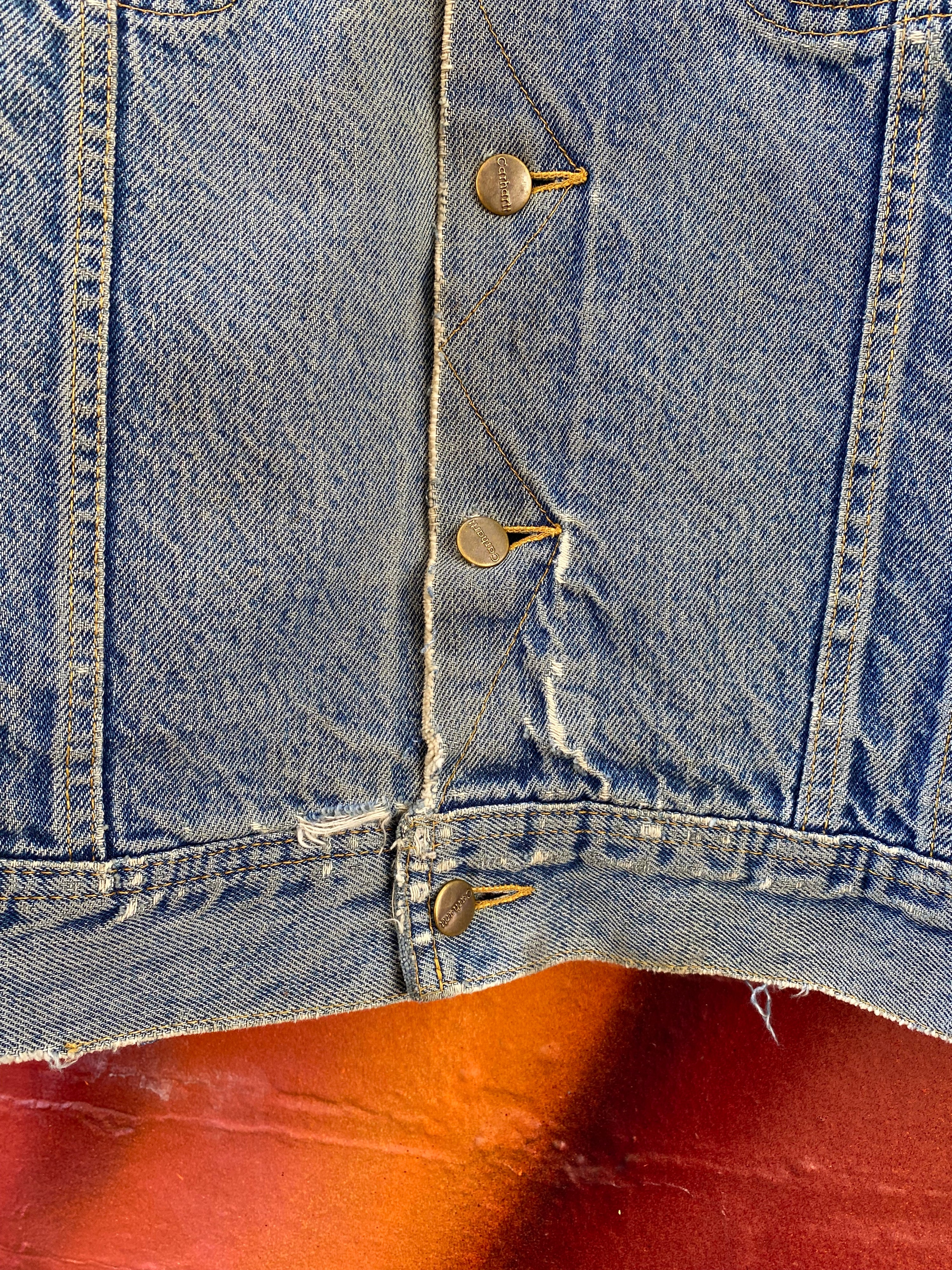 [XL] Vintage Carhartt Denim Trucker Jacket JB0998