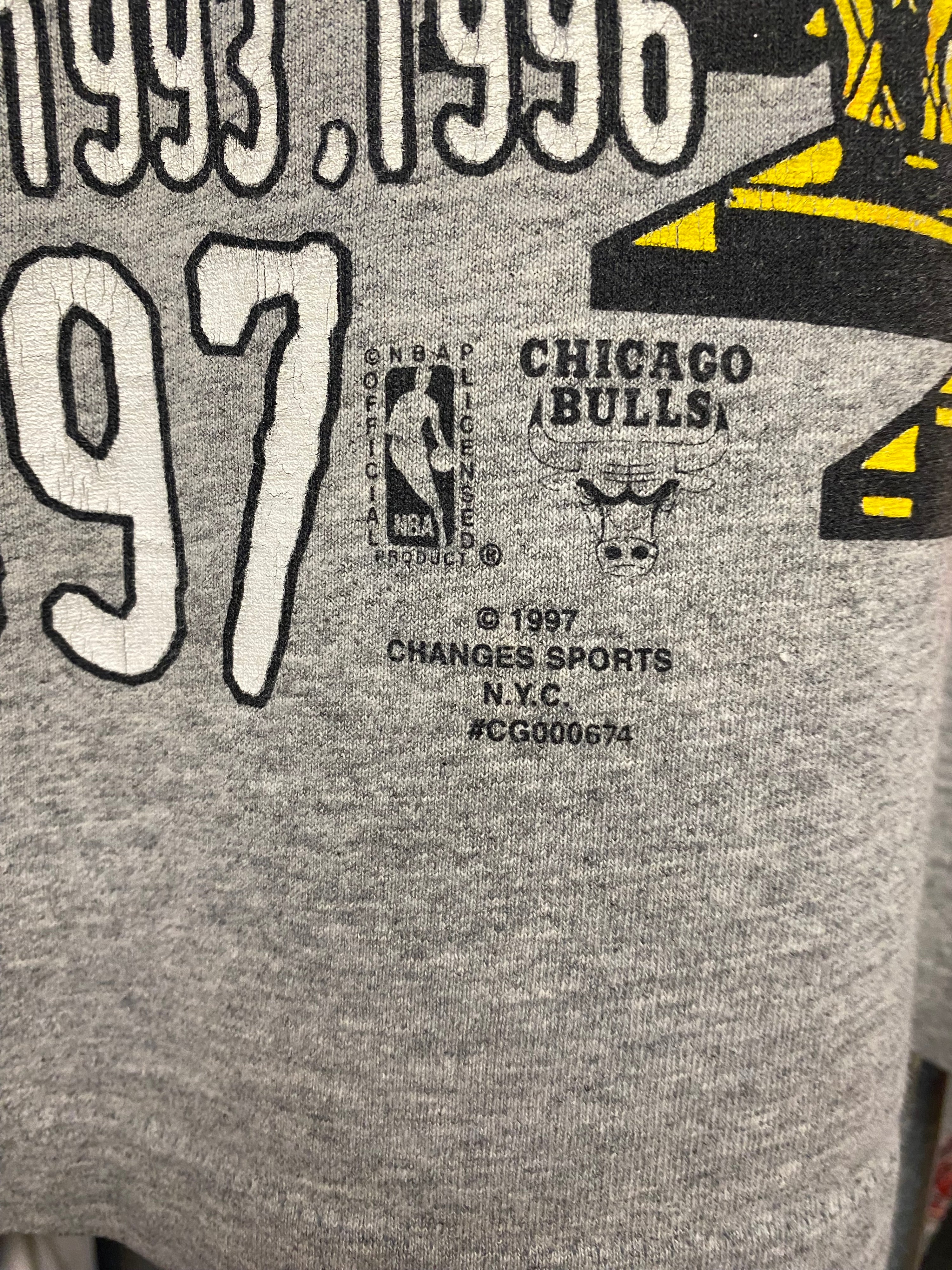 L - 1997 Chicago Bulls: Cheer Up Theres Always Next Year Grey Tee