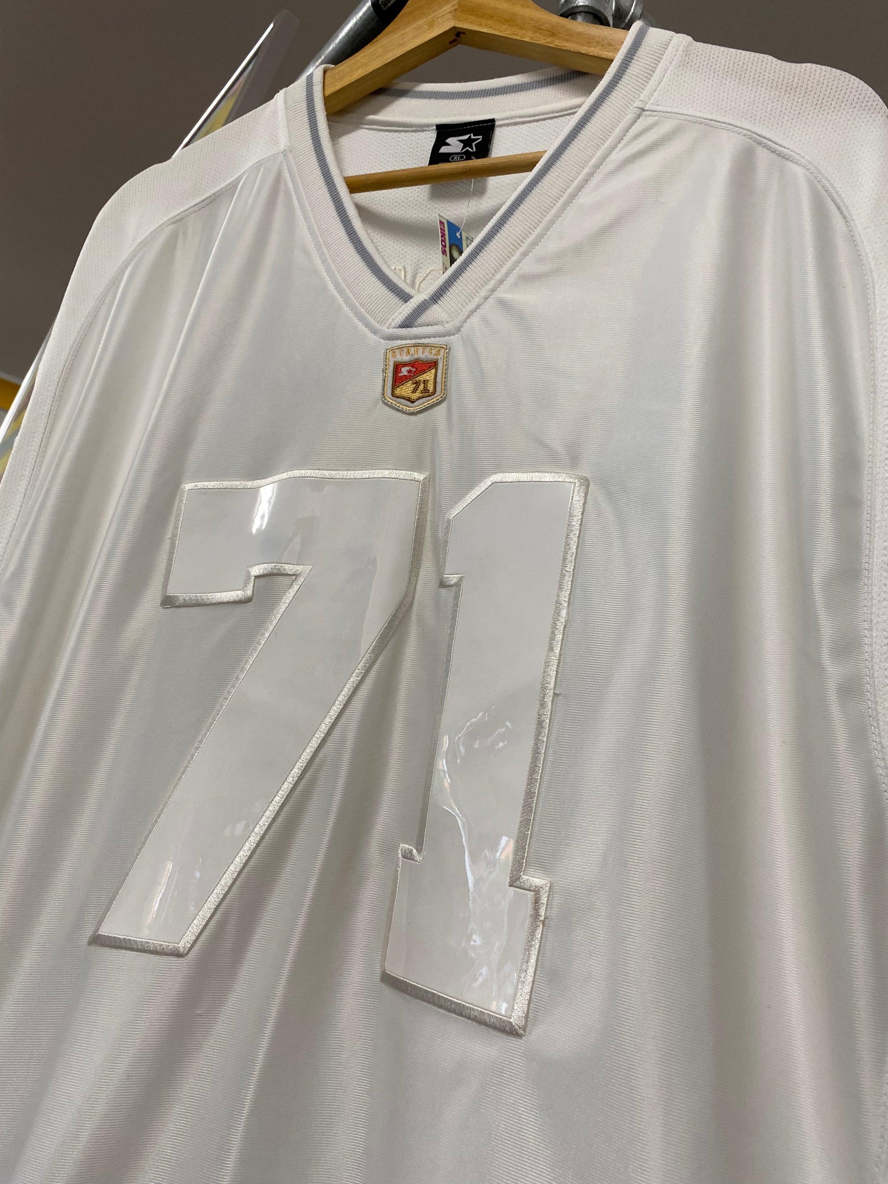 XL - Starter #71 White/White Jersey