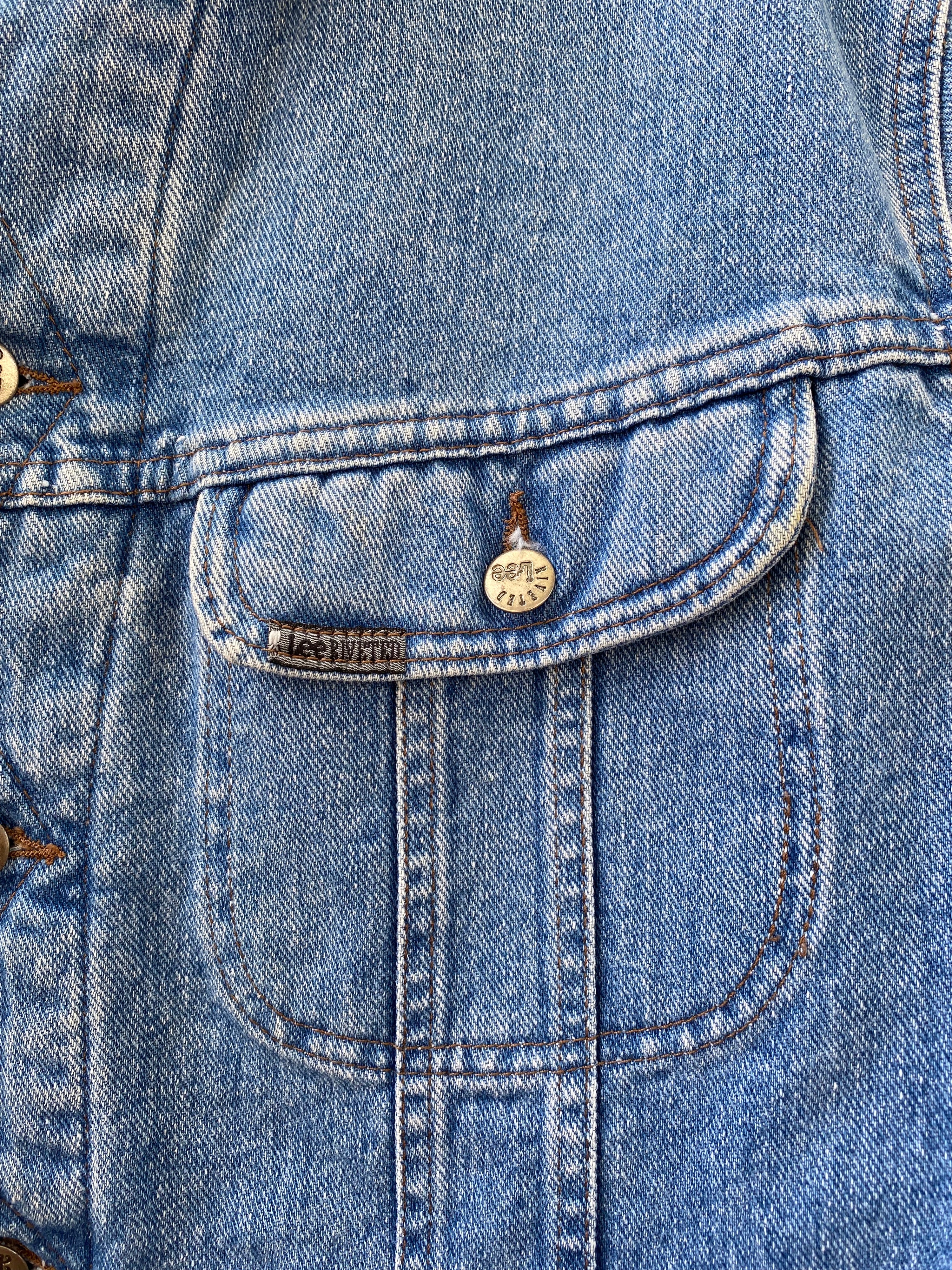 [XL] Vintage 1980s LEE Rivited Blanket Lined Denim Jacket