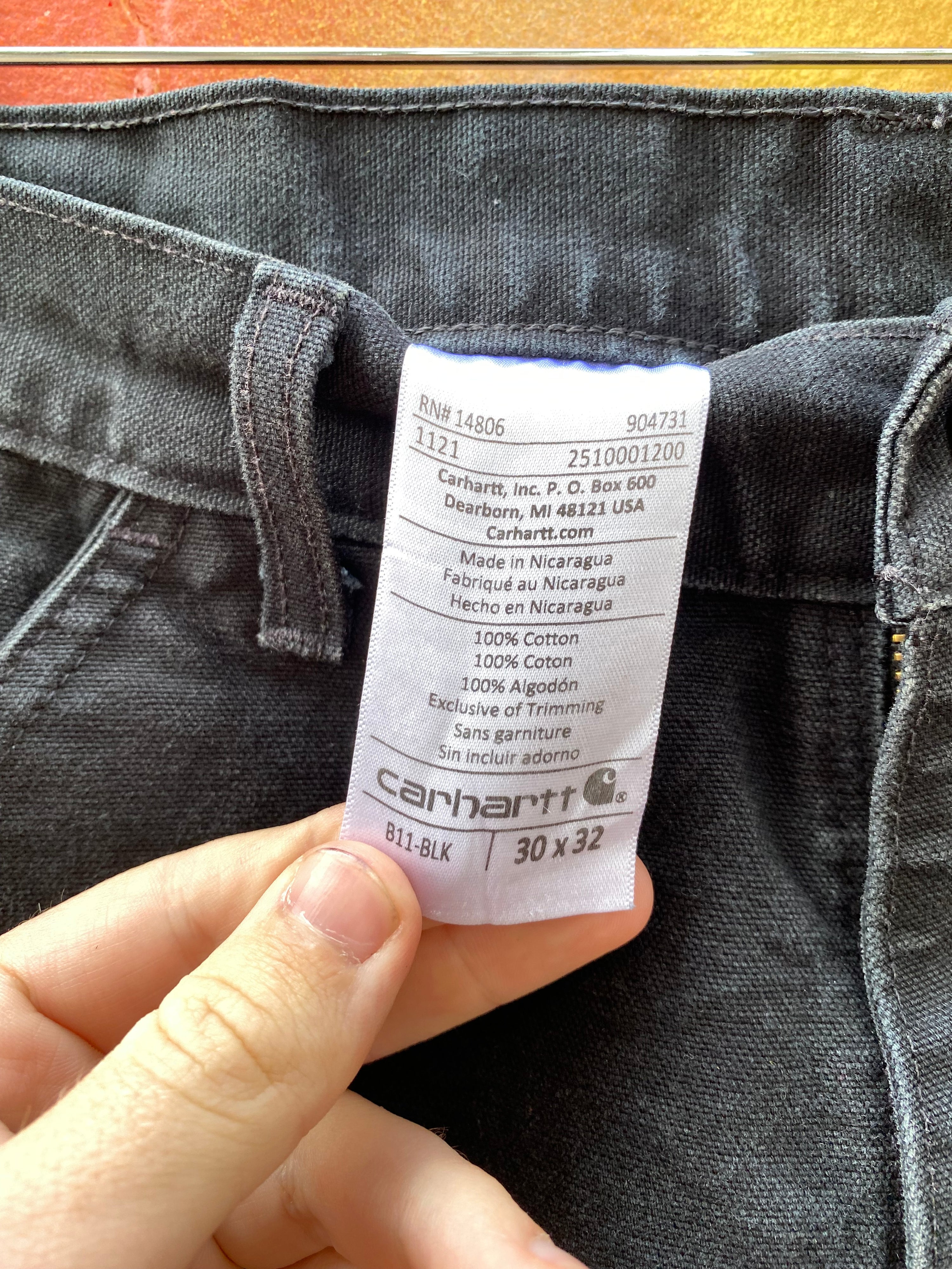 [30] Carhartt Hand Painted Seniors Black Jeans