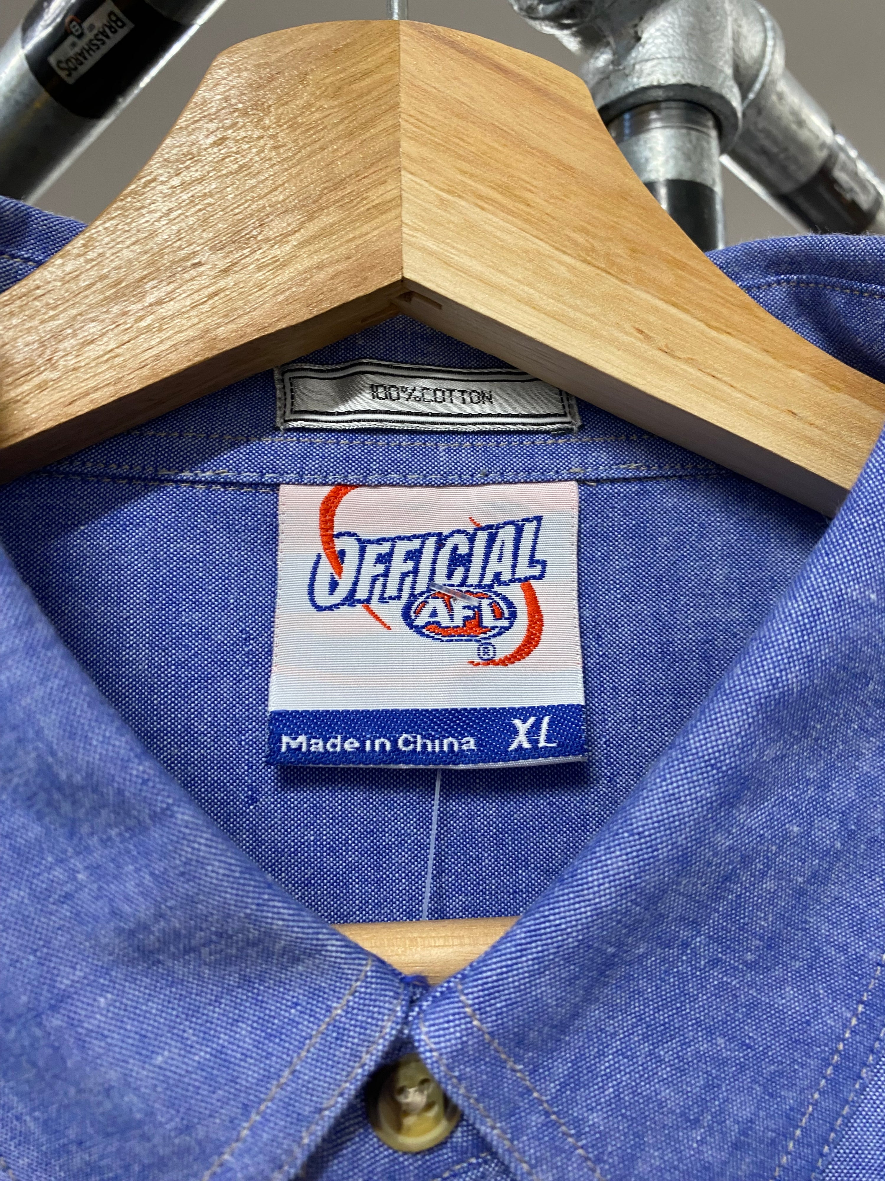 [XL] Vintage Port Power LS Button Up