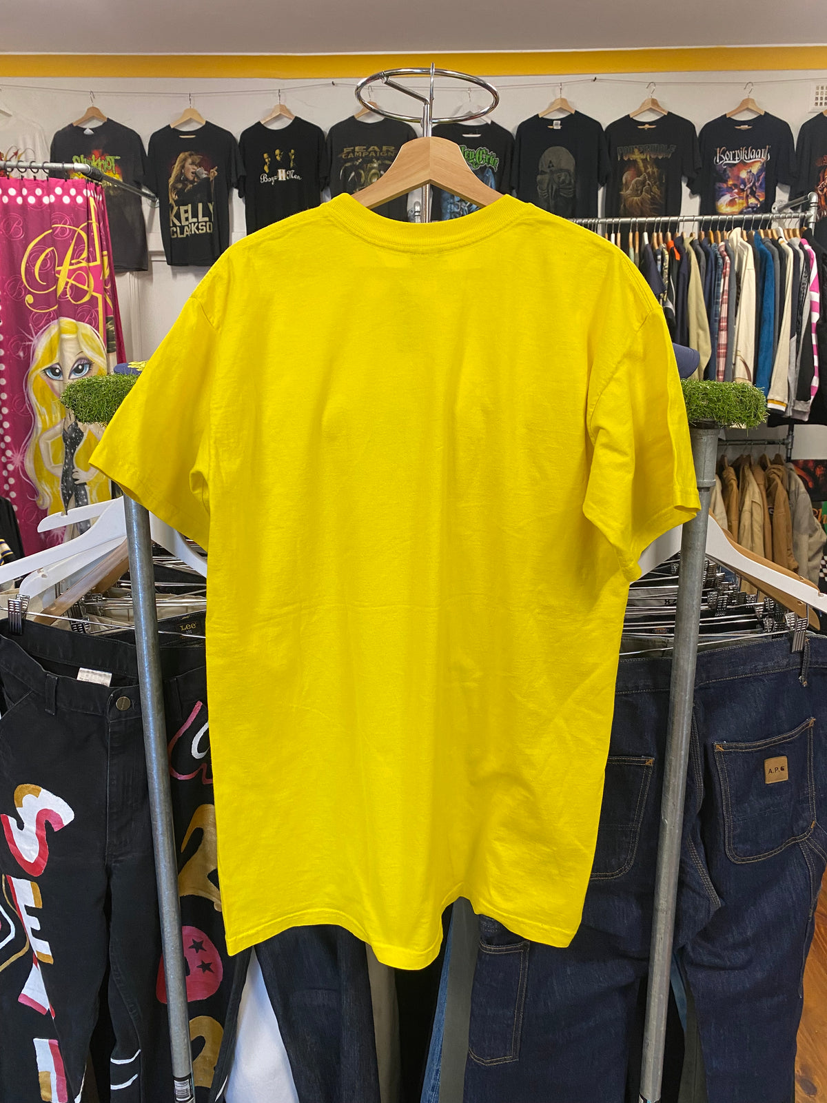 [XL] Adidas Centre Logo Bright Yellow Tshirt