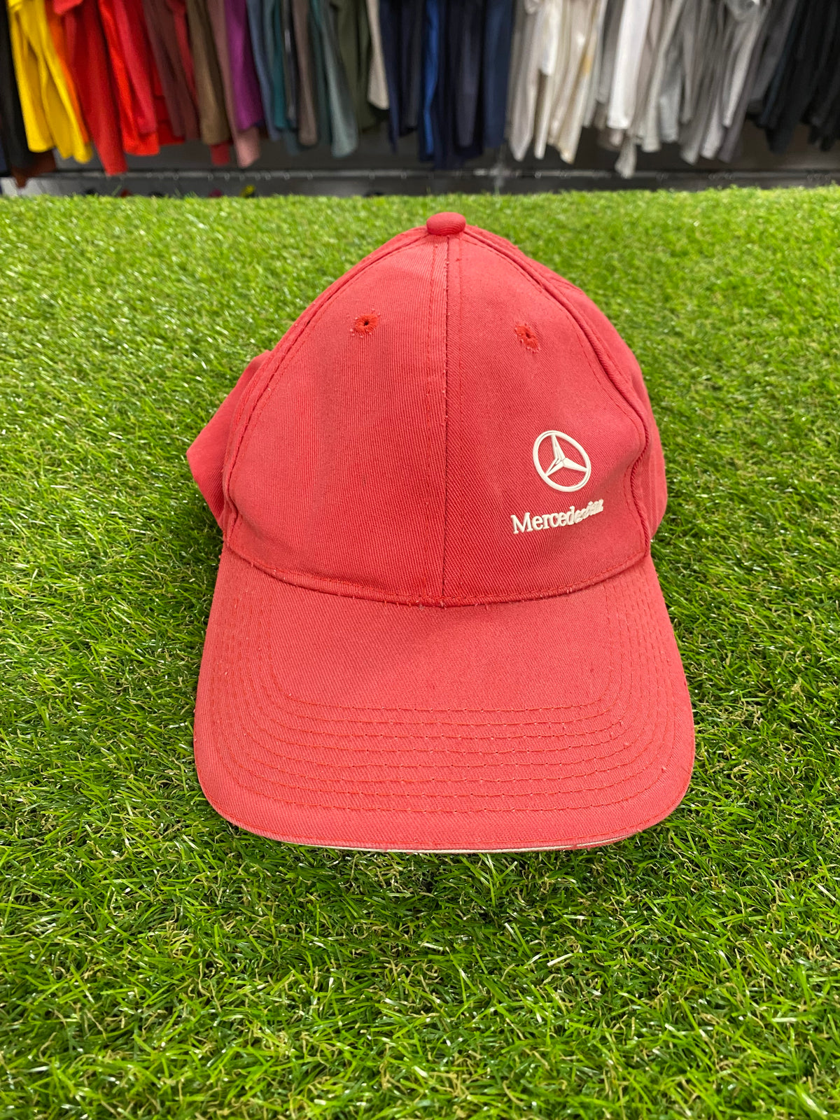 Vintage Mercedes Benz Red Hat