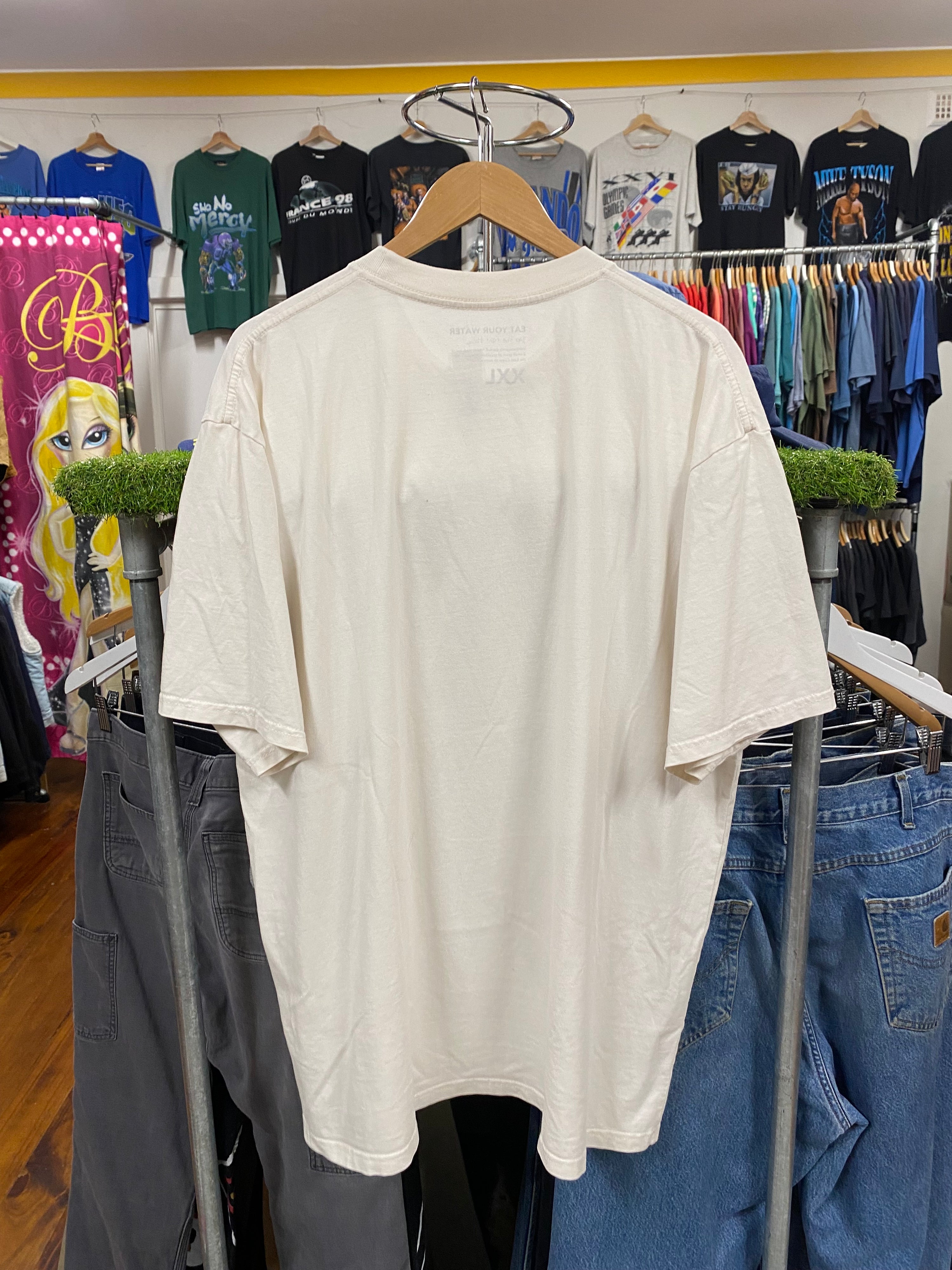 [2XL] Eat Your Water Soft Goods White Tee