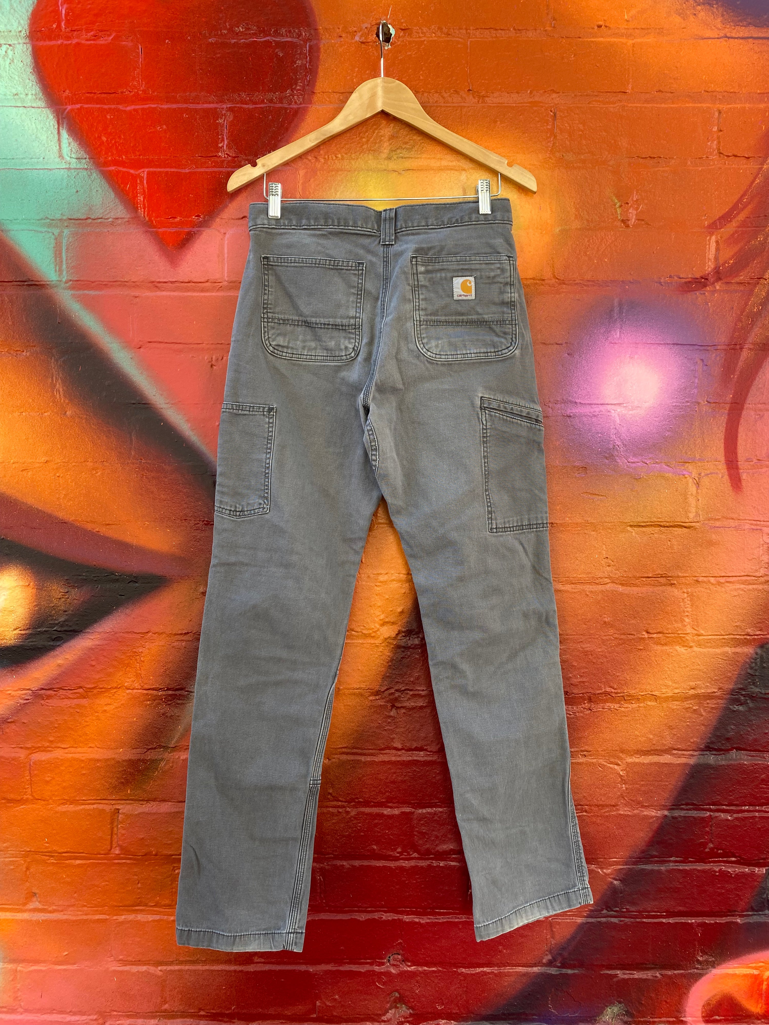 [30] Carhartt Grey Double Knee Pants 102802