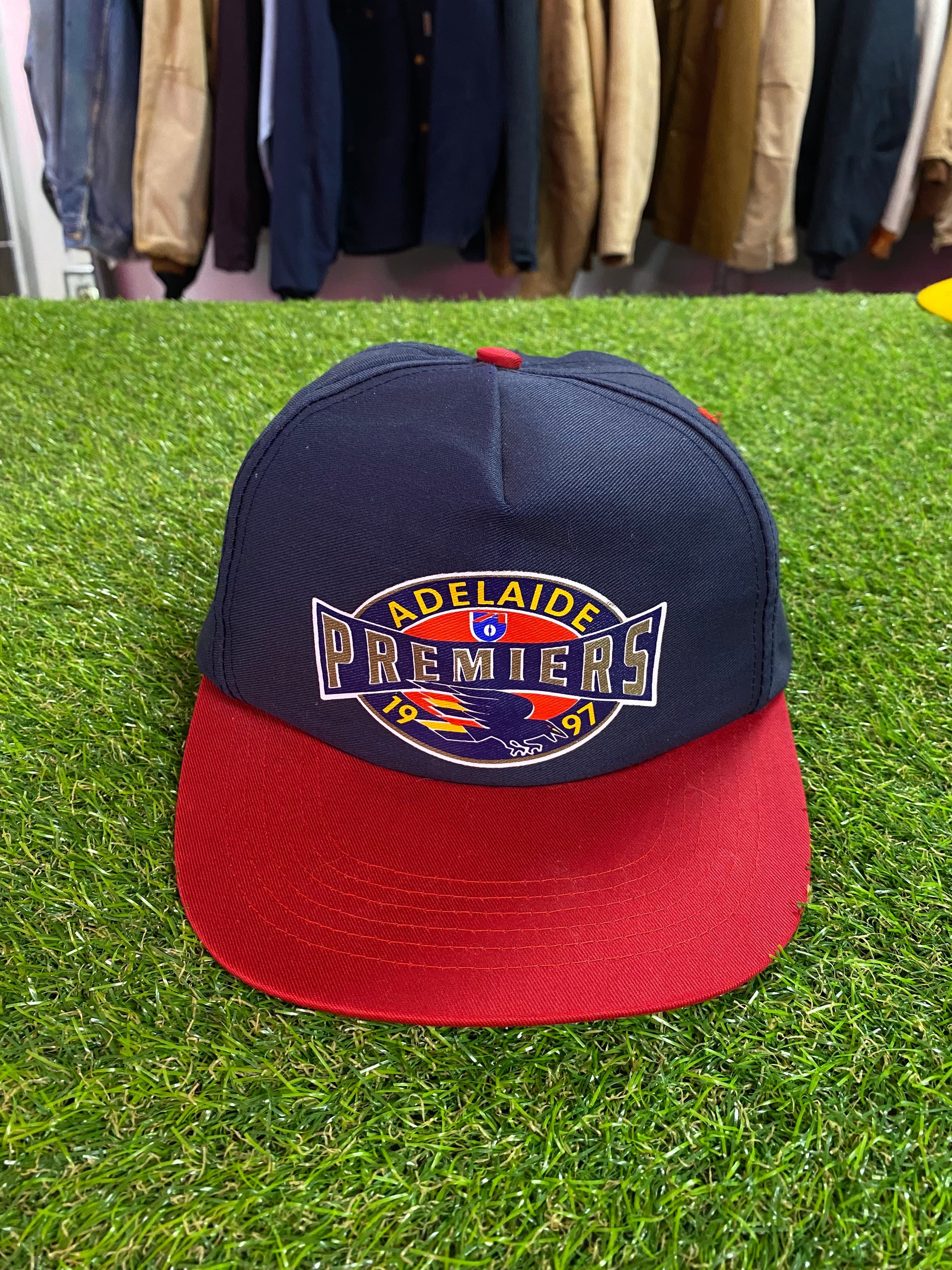 Vintage Adelaide Crows 1997 Premiers Red Brim Cap