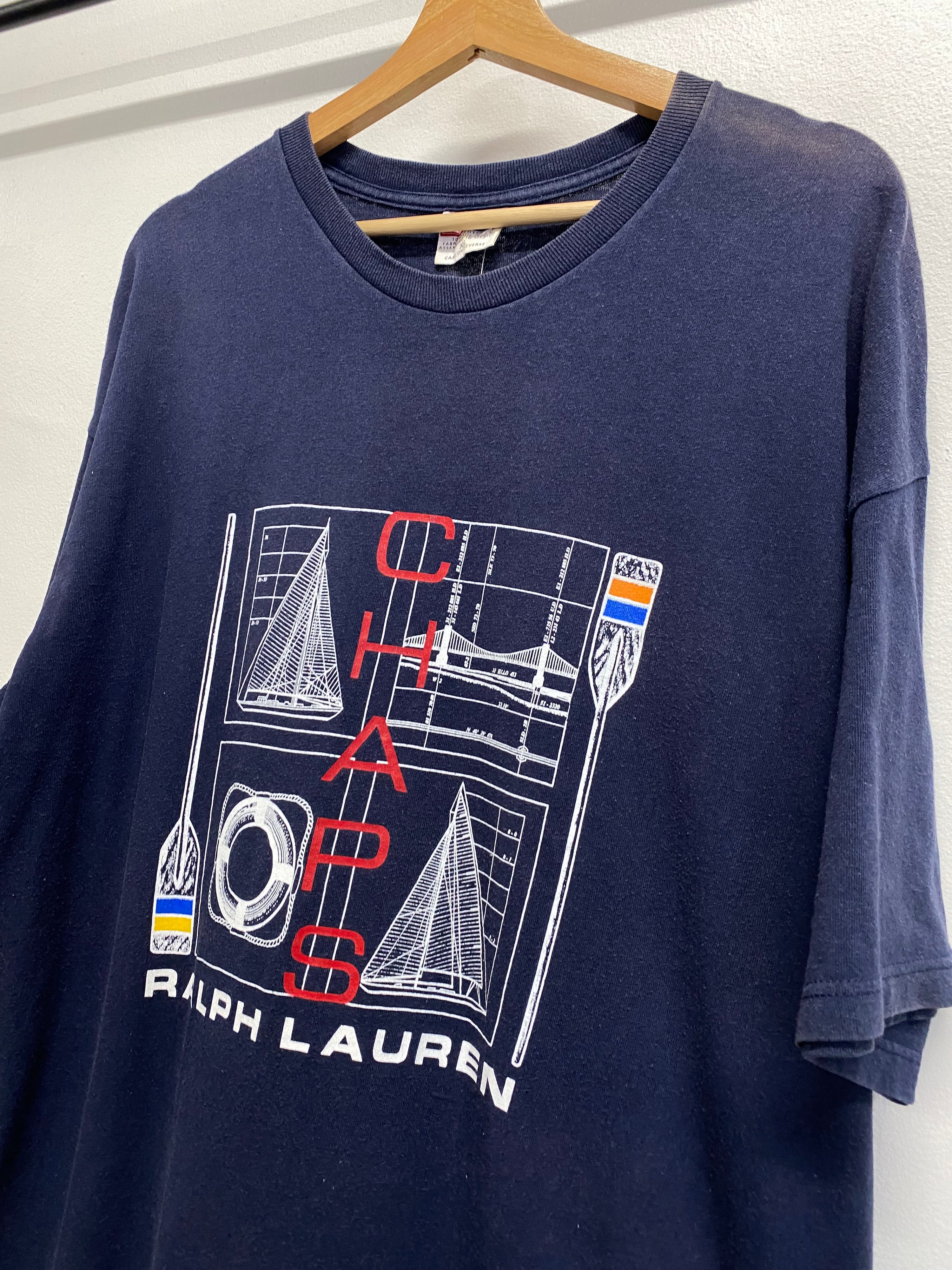 [XL] Ralph Lauren Chaps Blue Schematic Tee