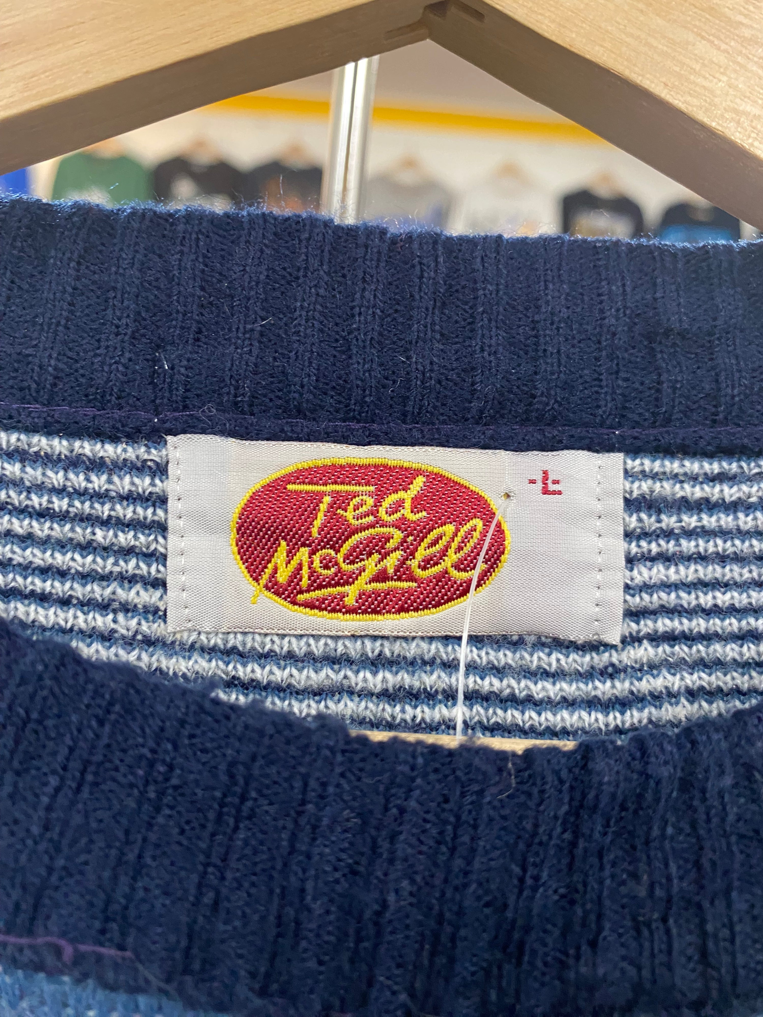 [L] Ted McGill Blue Knit Jumper