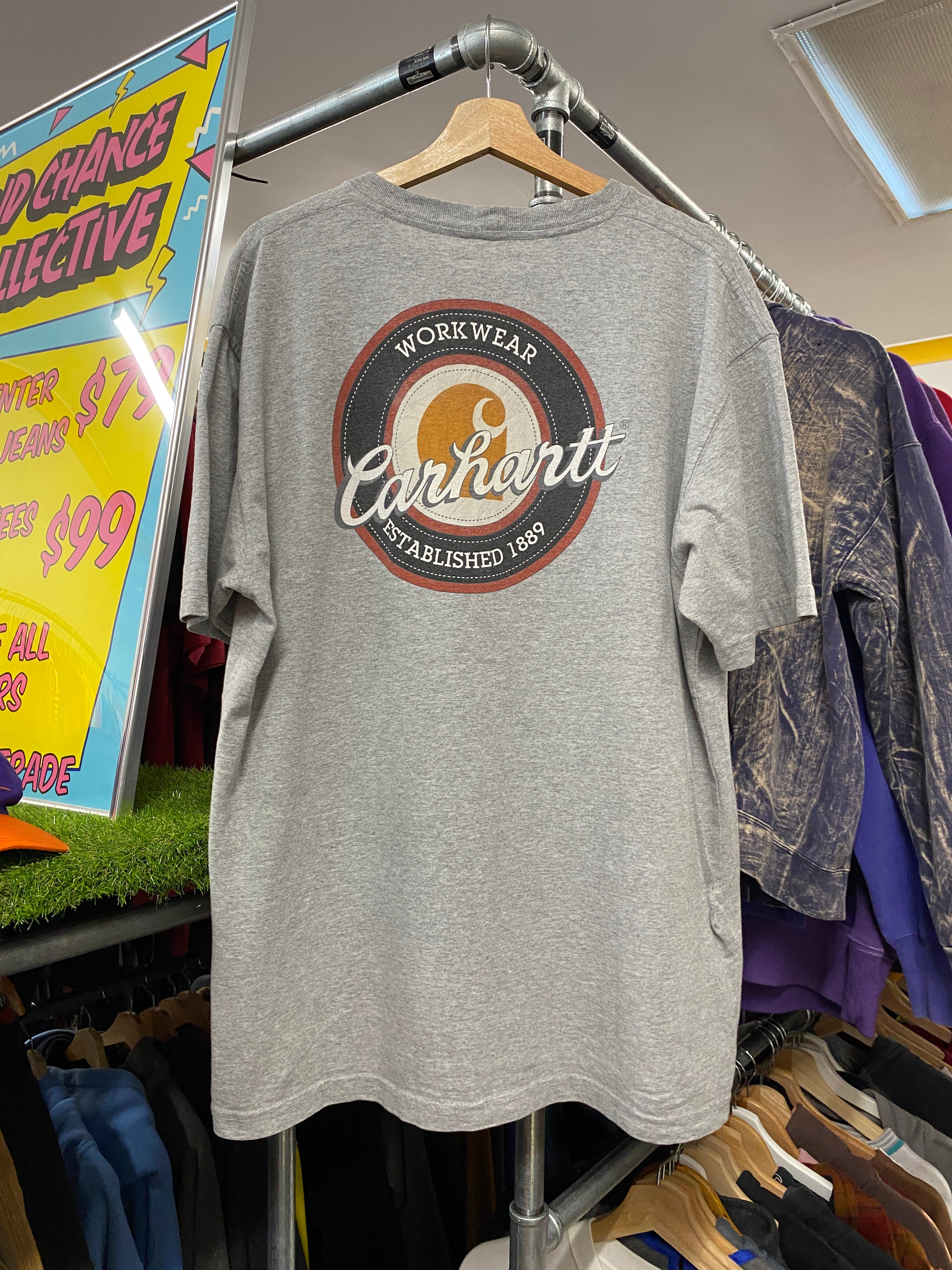 L - Carhartt Workwear DS Grey Pocket Tee