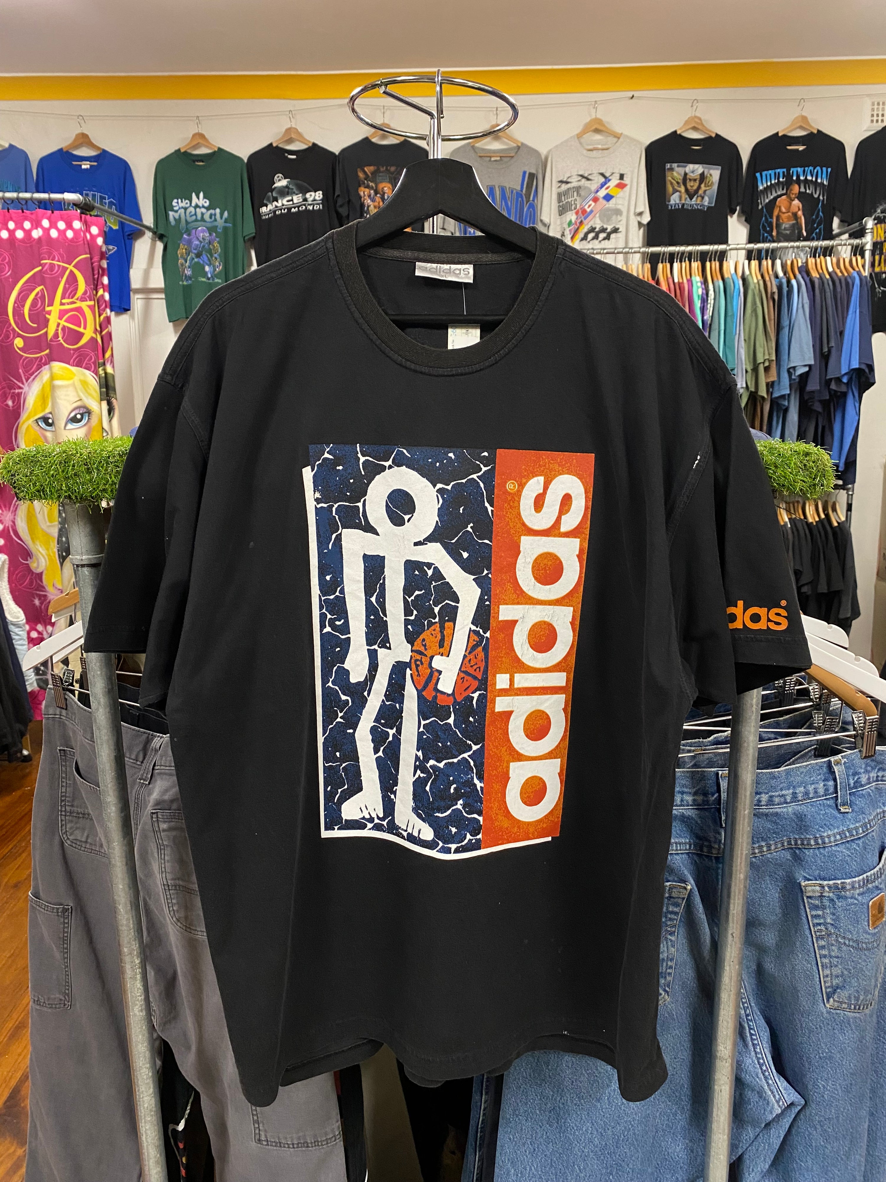 XL - 2000s Adidas Streetball DS Black Tee