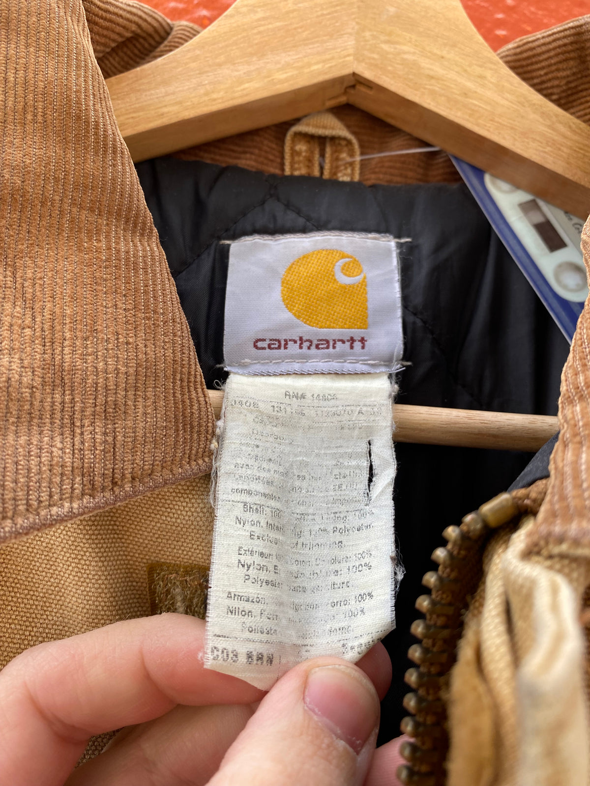 [L] Carhartt Tan C03 BRN Chore Jacket