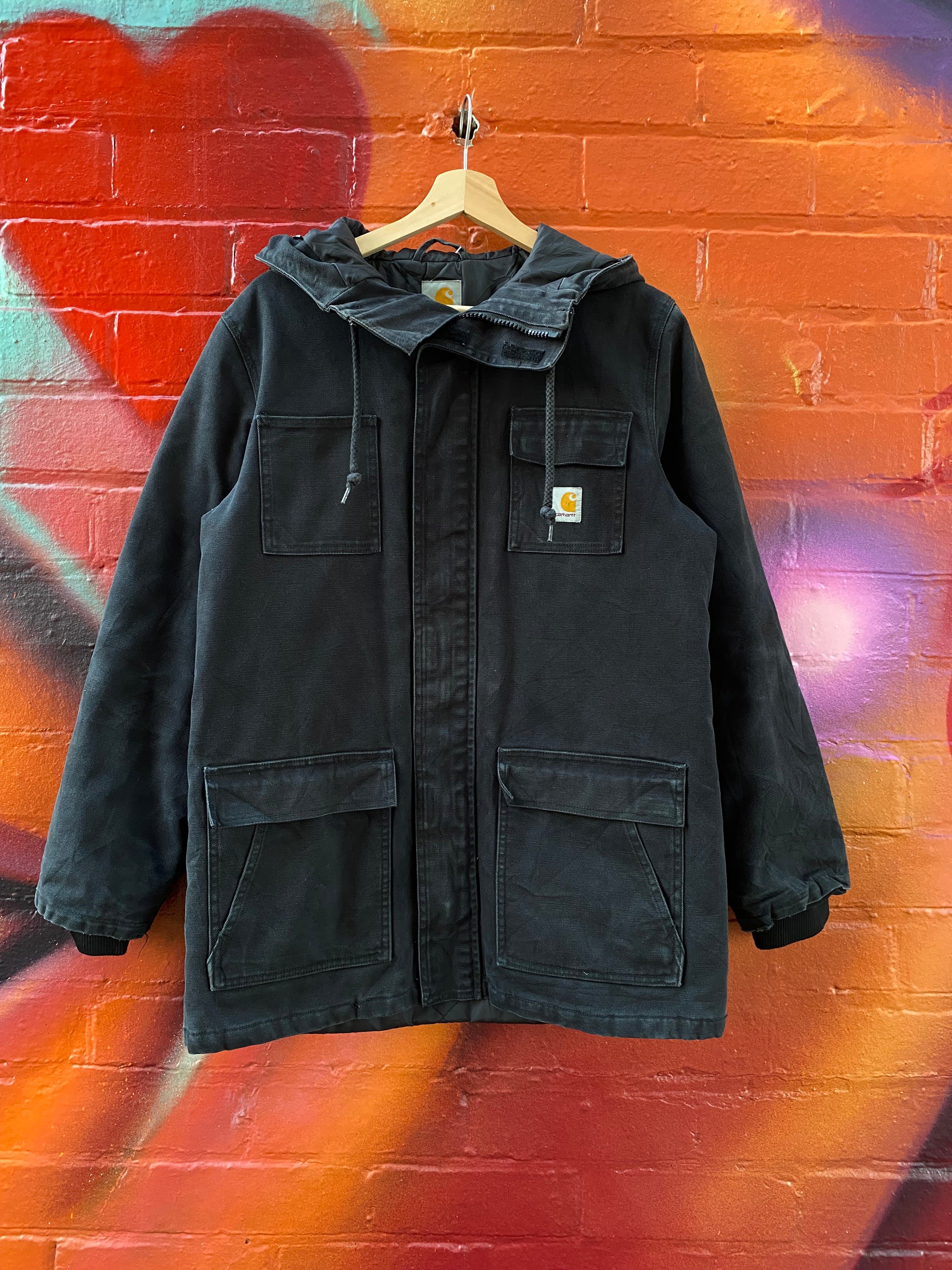 [M] Carhartt Black WIP Hooded Chore Jacket