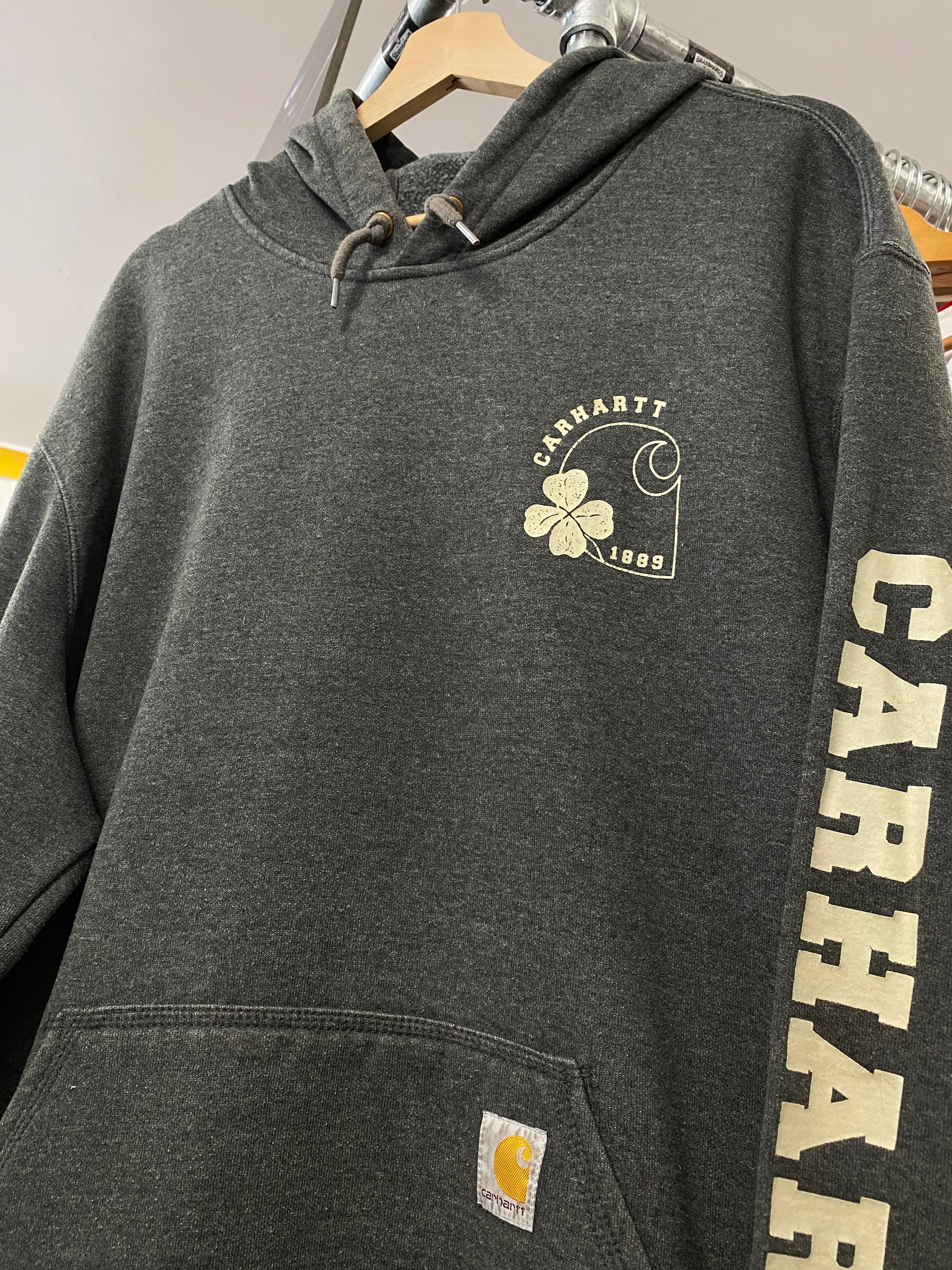 [XL] Carhartt 4 Leaf Clover Grey Hoodie