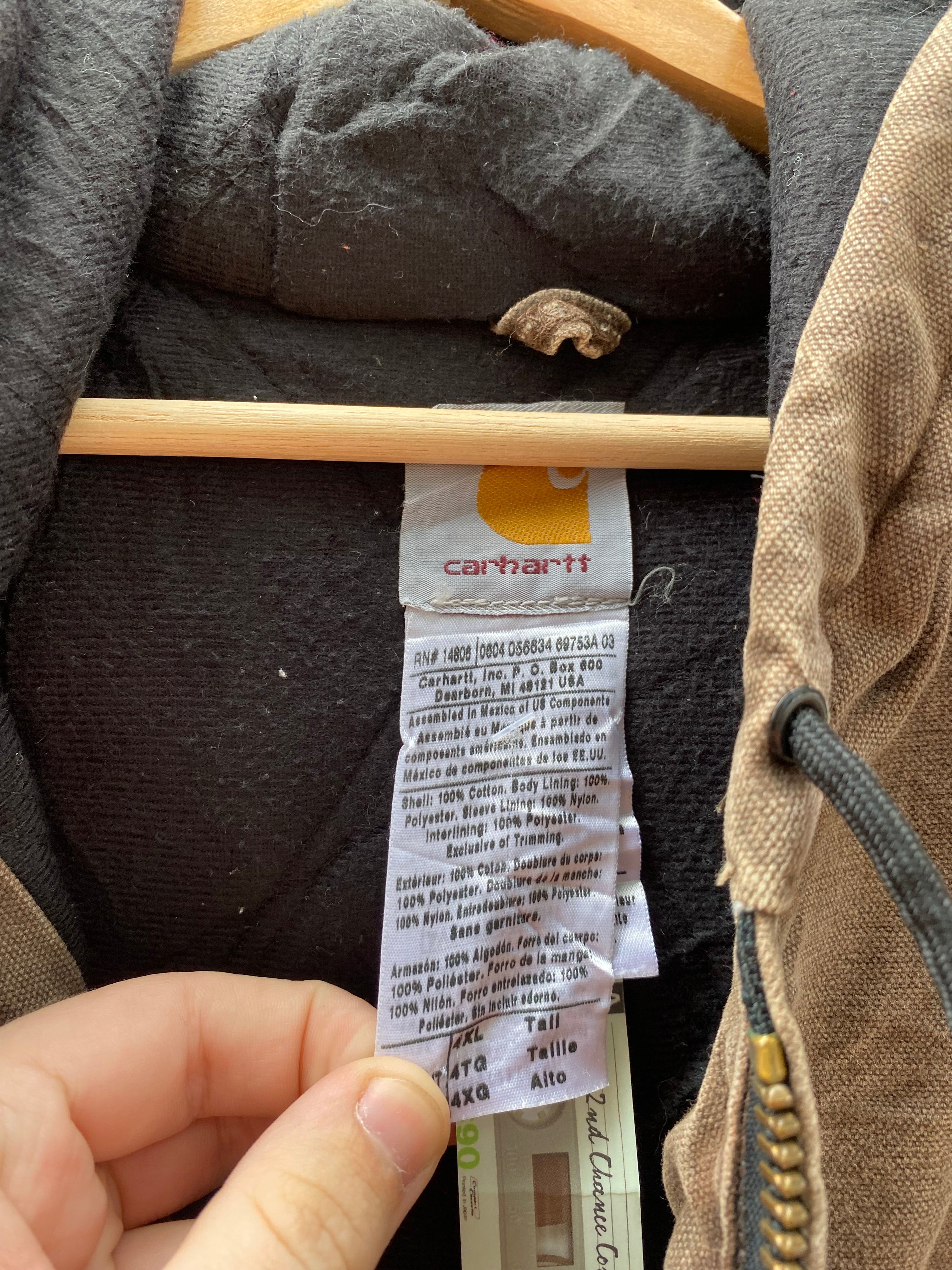 [4XLT] Vintage Carhartt J130 CHT Chocolate Brown Active Jacket