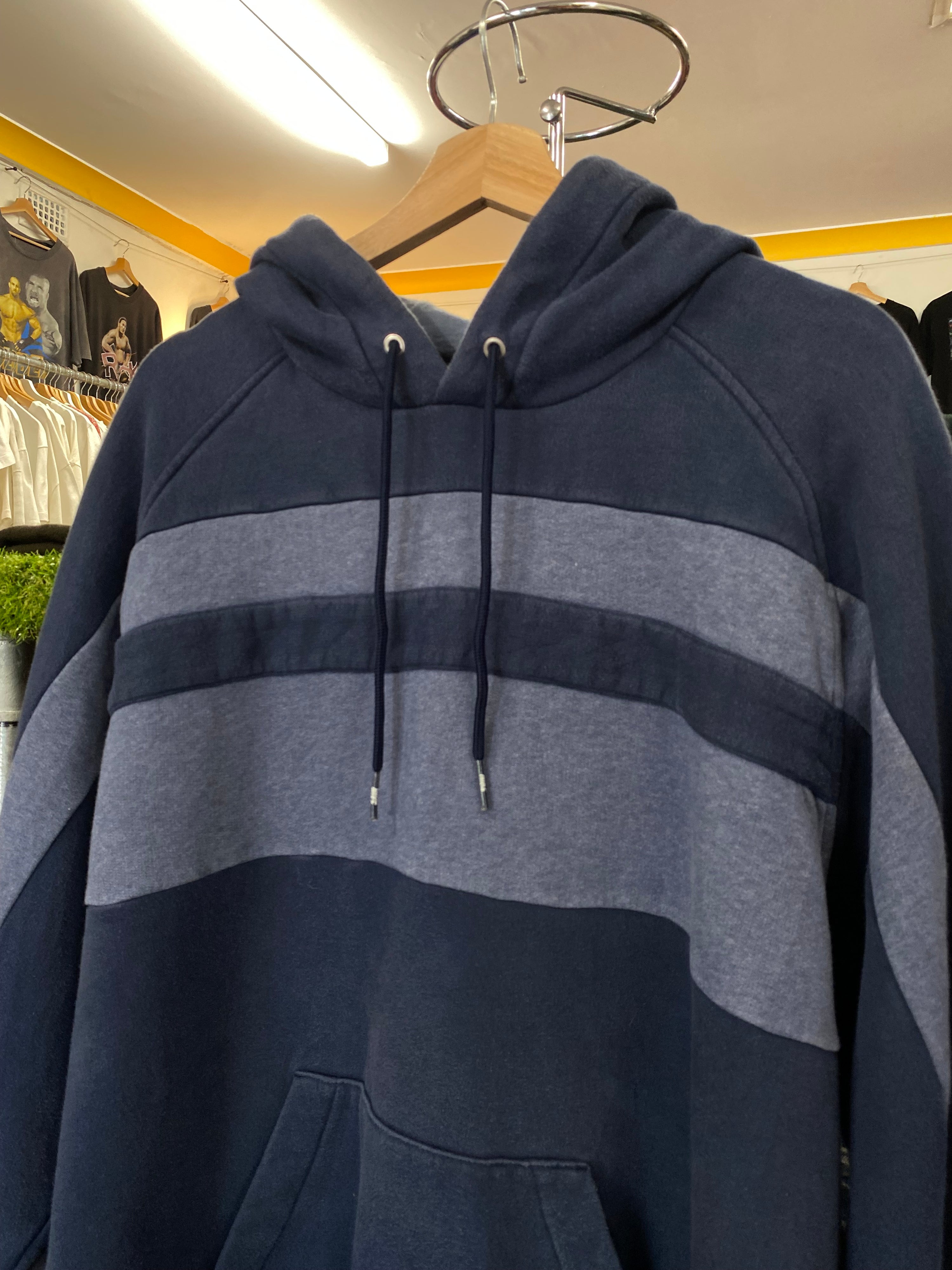 [L] Nike Blue/Blue Striped Hoodie