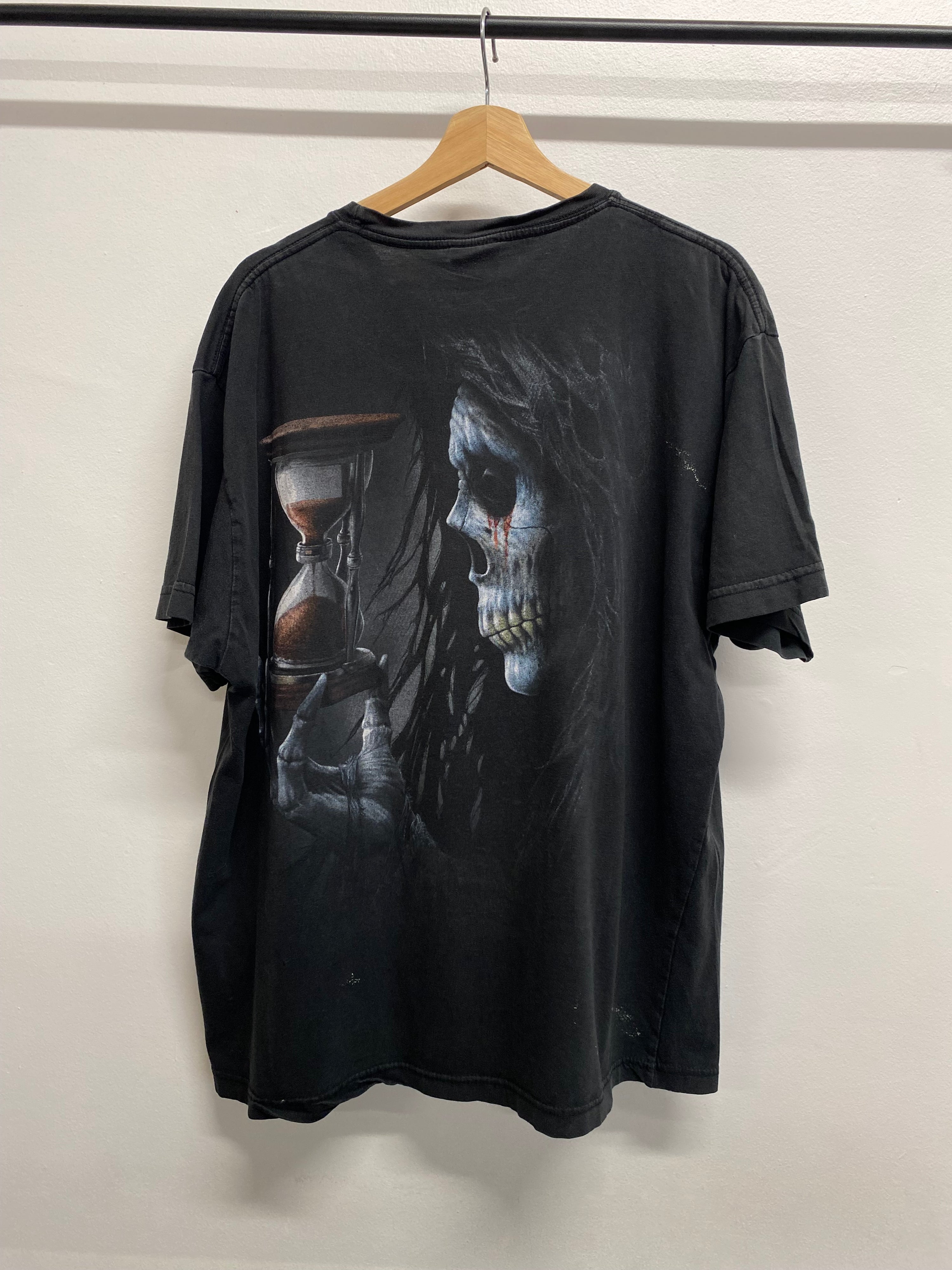 [2XL] Vintage Death Hourglass Double Sided Tshirt