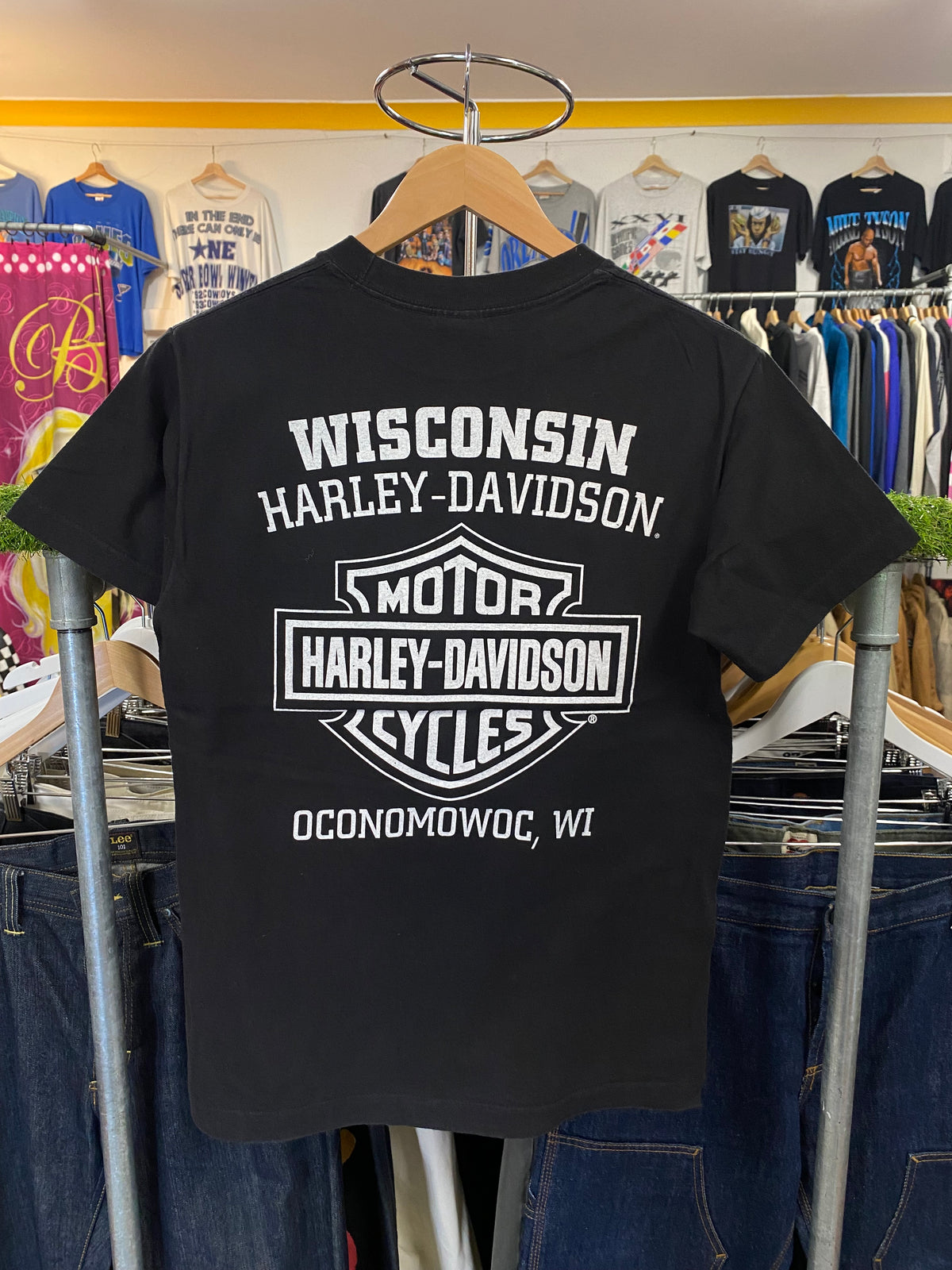 S - Harley Davidson Wisconsin Double Sided Skull Tee
