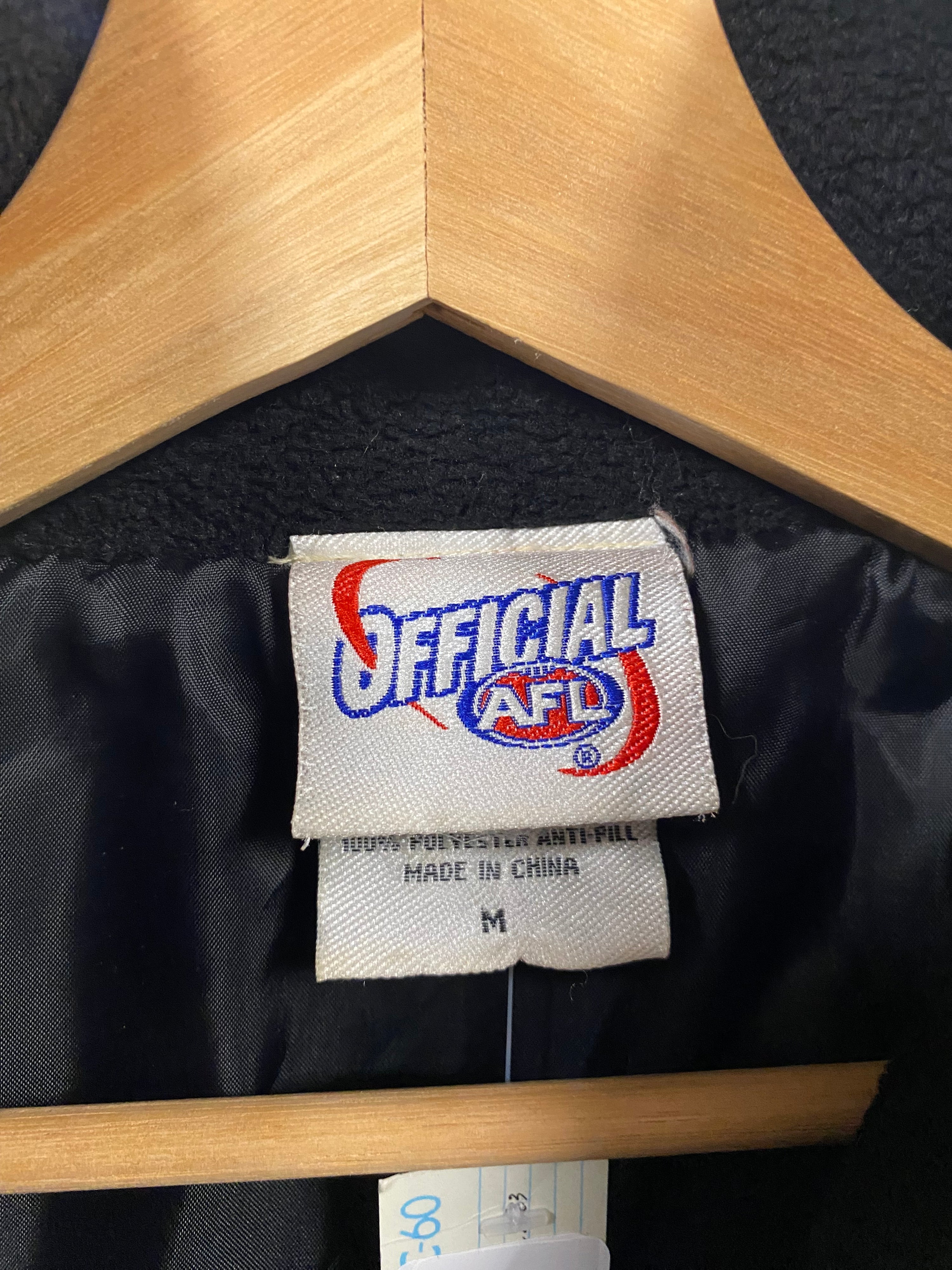 [M] 2000s Port Power Black Fleece Zip Up Jumper