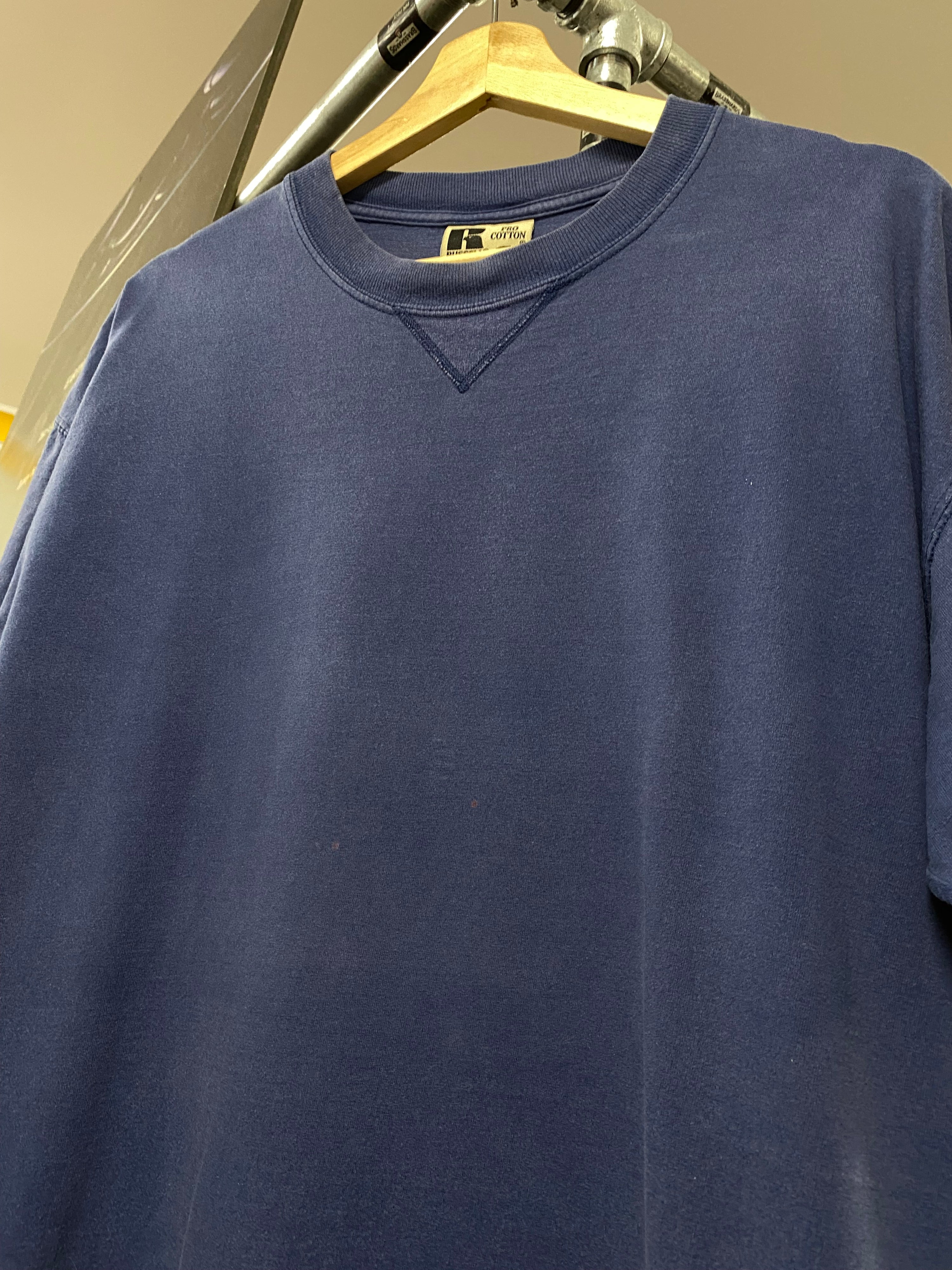 [L] Russell Athletic Pro Cotton Blue Tee