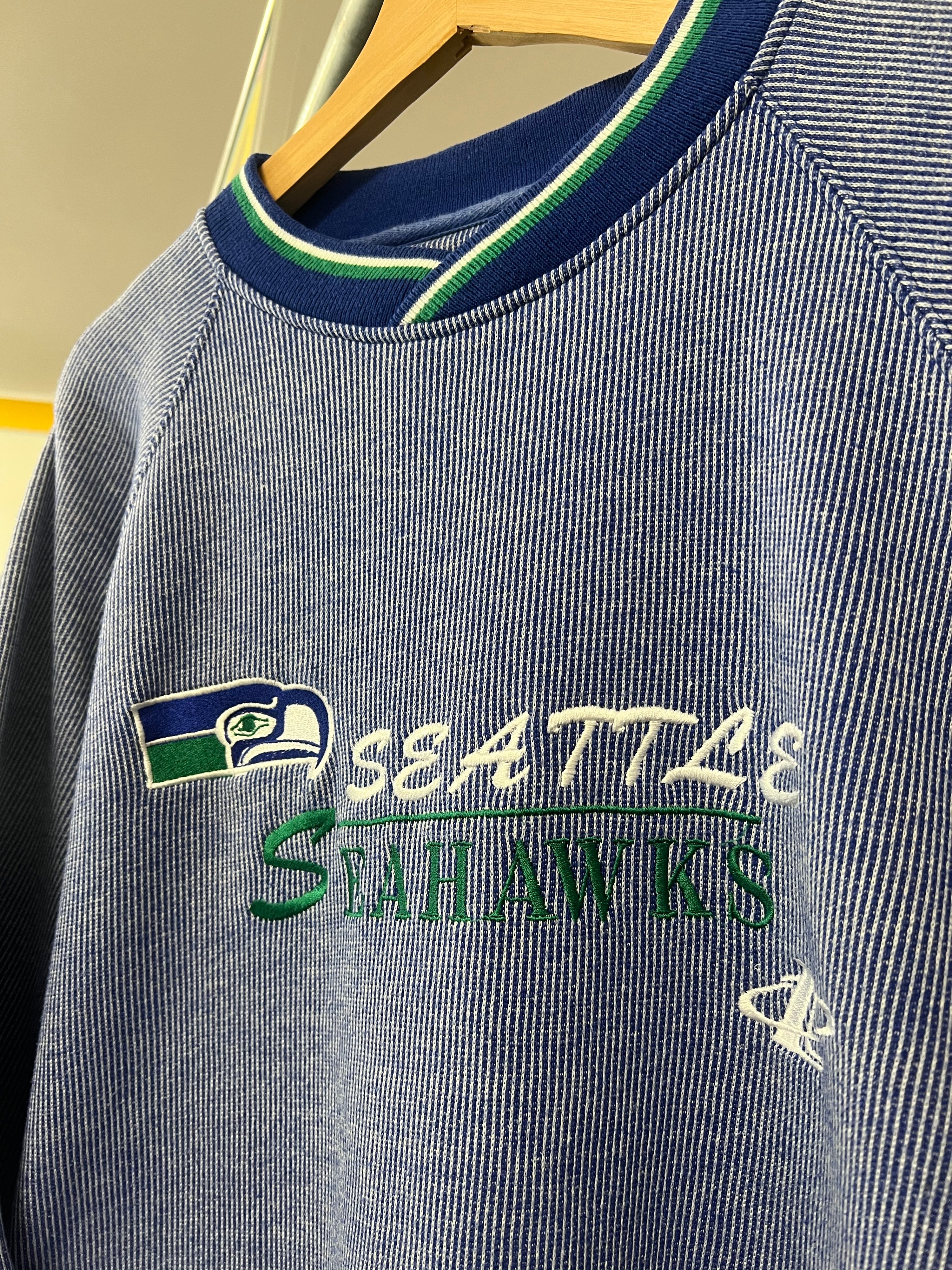 [L]  Vintage Seattle Seahawks Striped Jumper