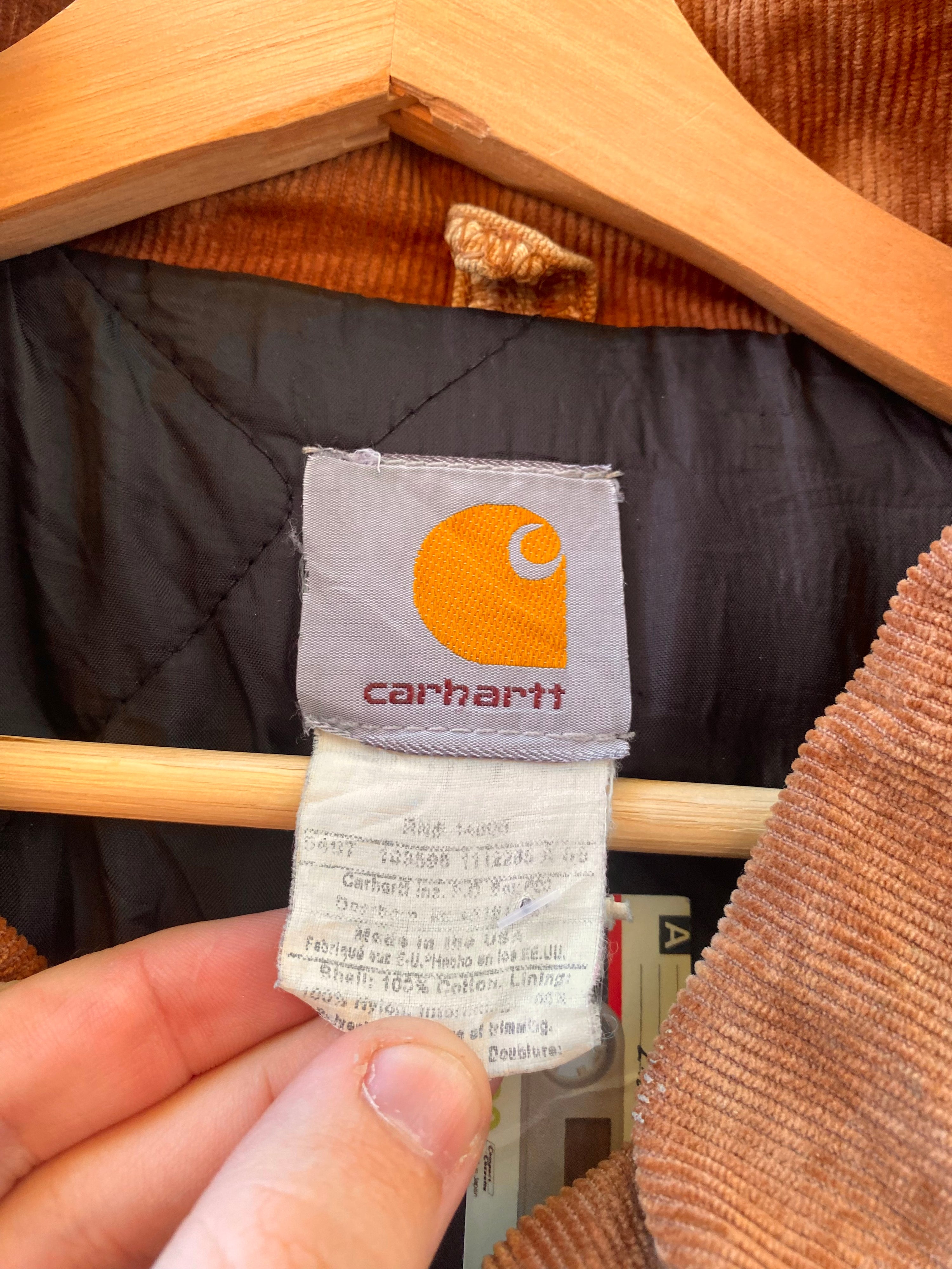 2XL - Carhartt Tan Chore Jacket Splatter Marks