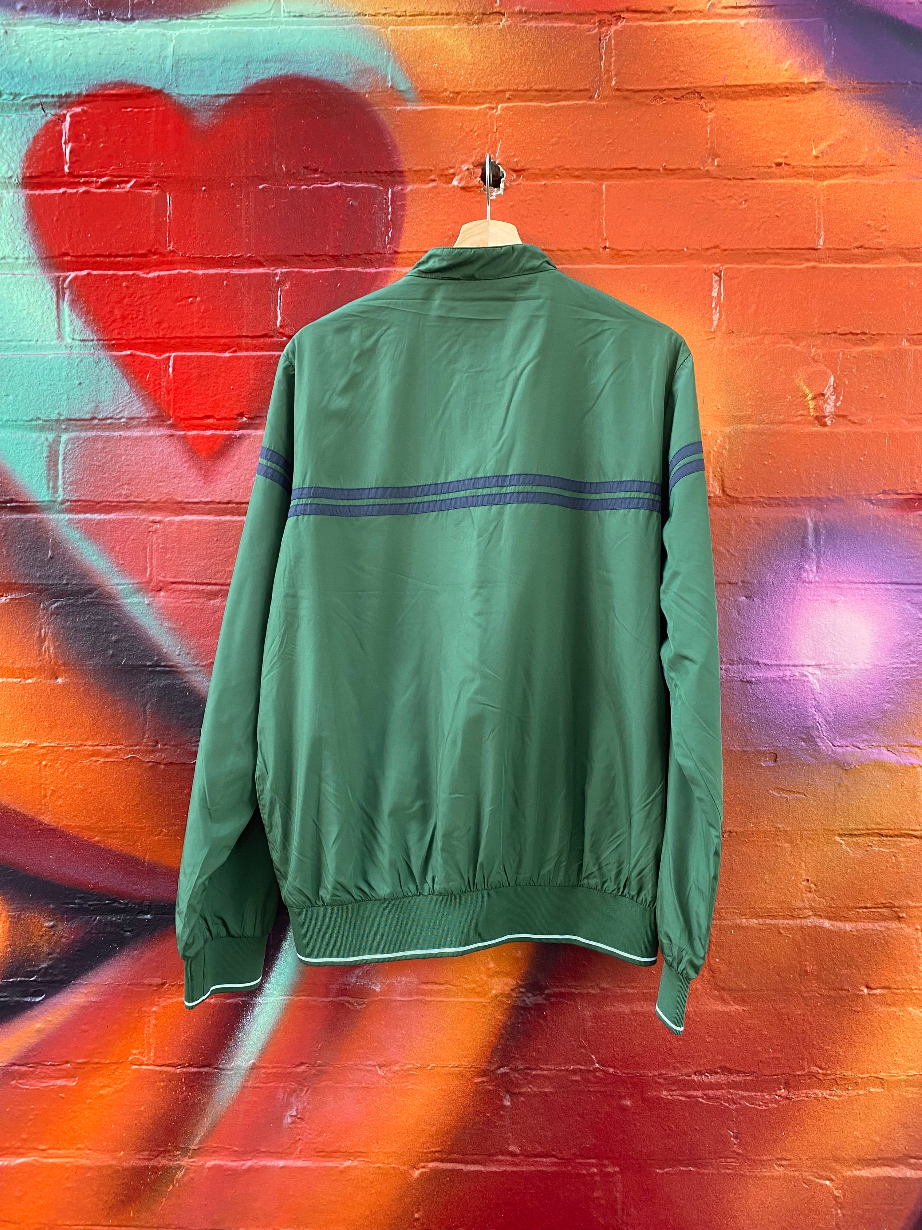 M - Sergio Tacchini Green Zip Up Windbreaker