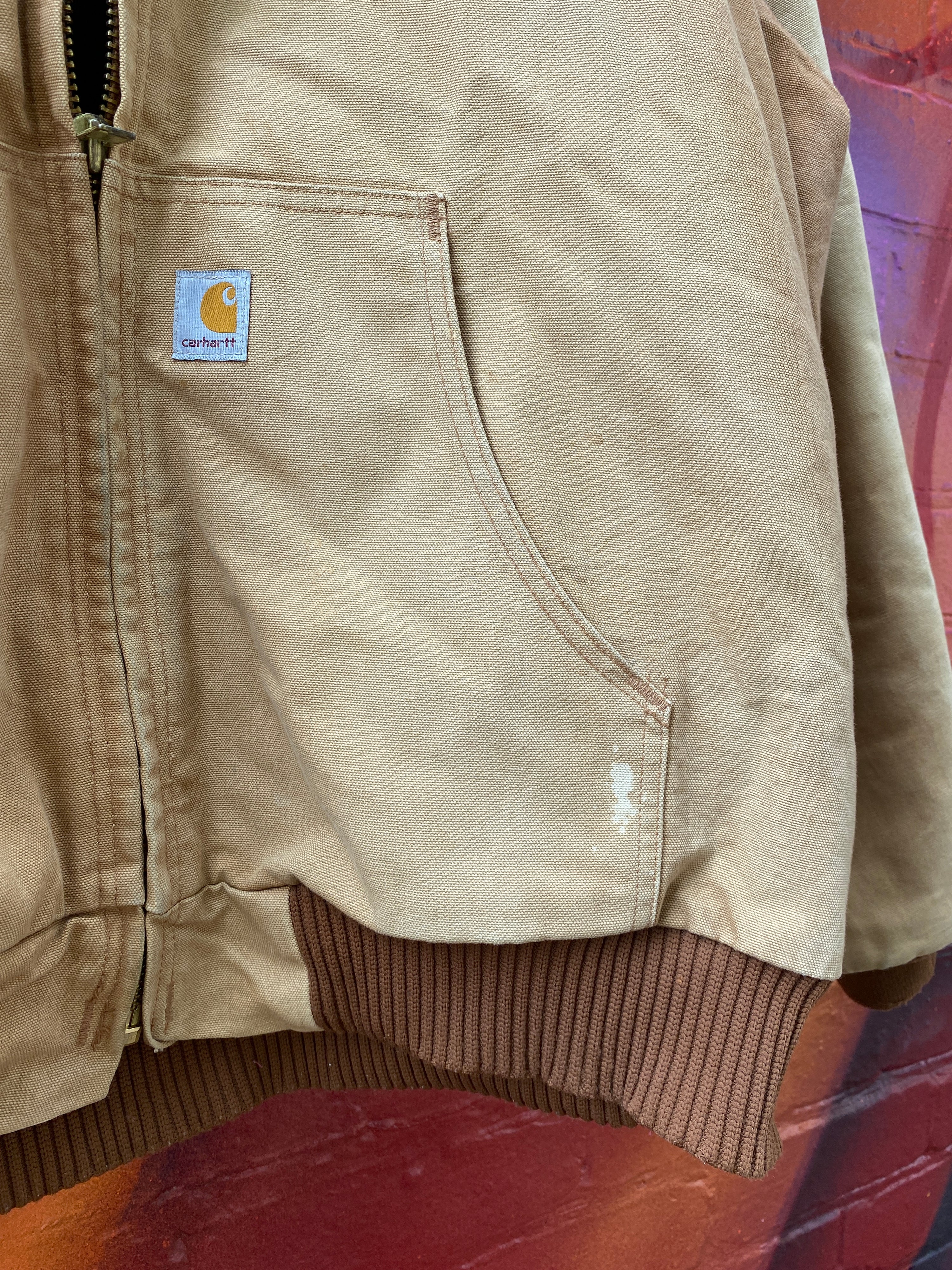 2XL - Carhartt Active Hooded Jacket Faded Tan