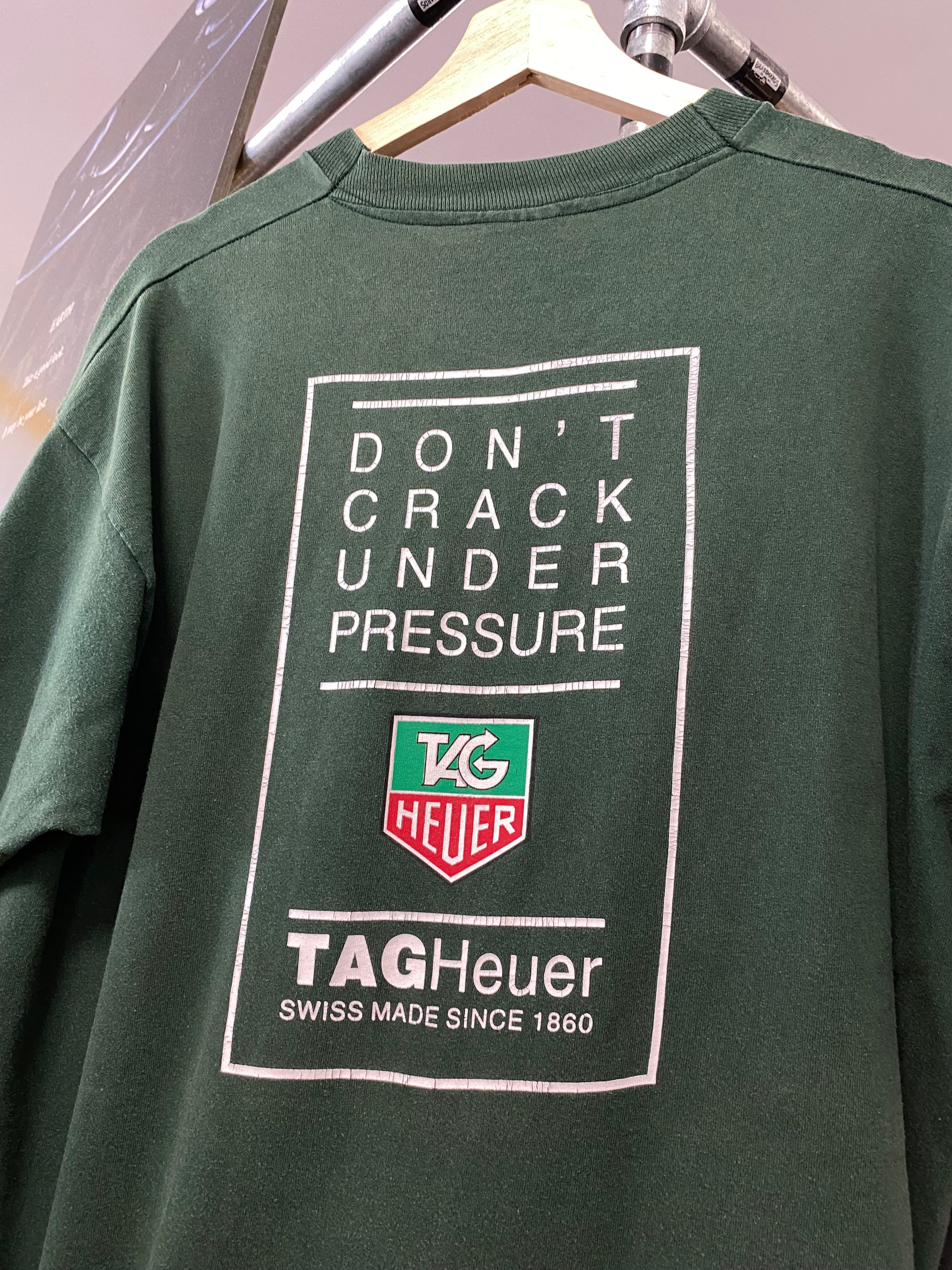 [XL] Early 90s Tag Heuer Official Timing Green Tee