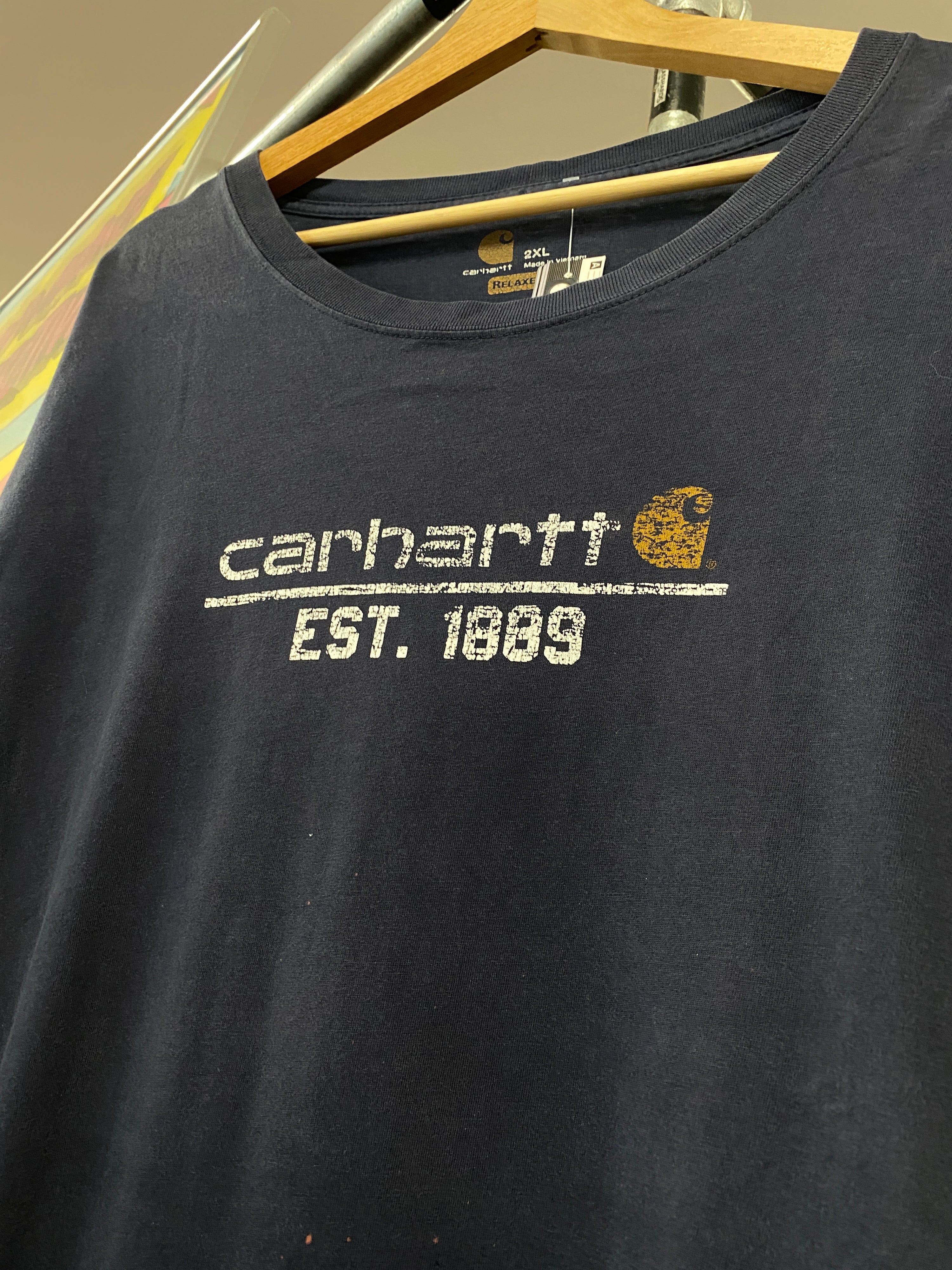 2XL - Carhartt Lightweight Dark Blue Spellout EST 1889 Tee
