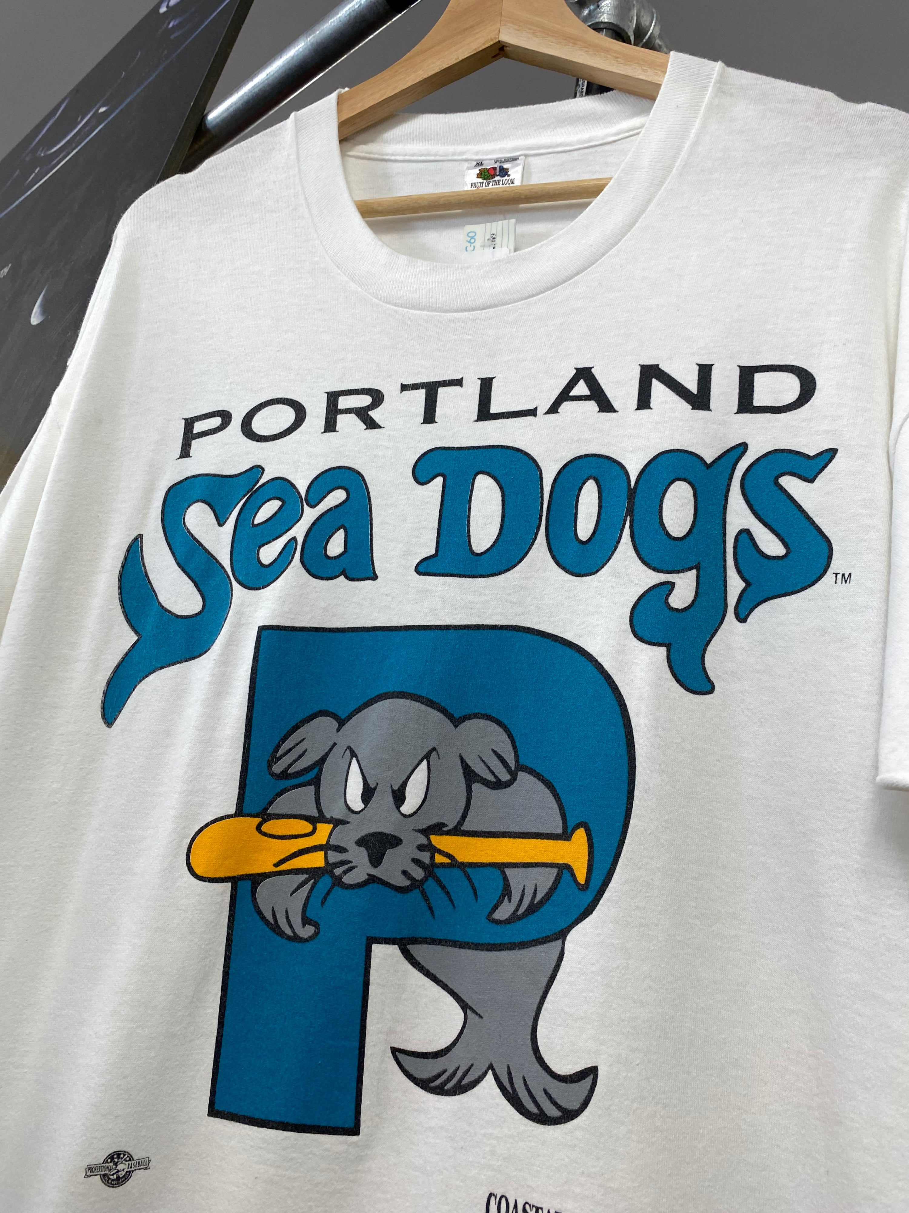 XL - 1990s Portland Sea Dogs MLB WhiteTee