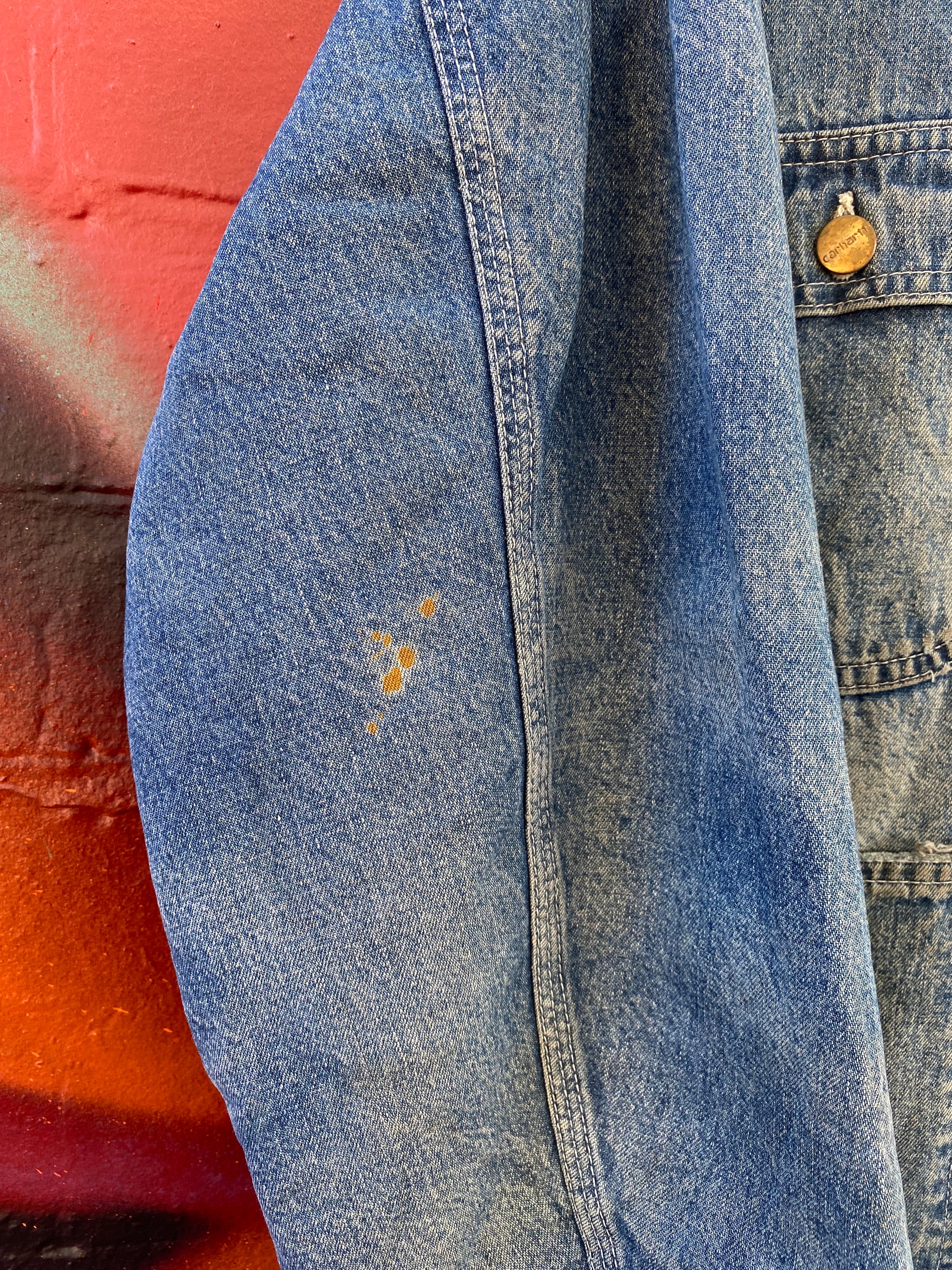 [XL] Vintage Carhartt Denim Blanket Lined Chore Jacket