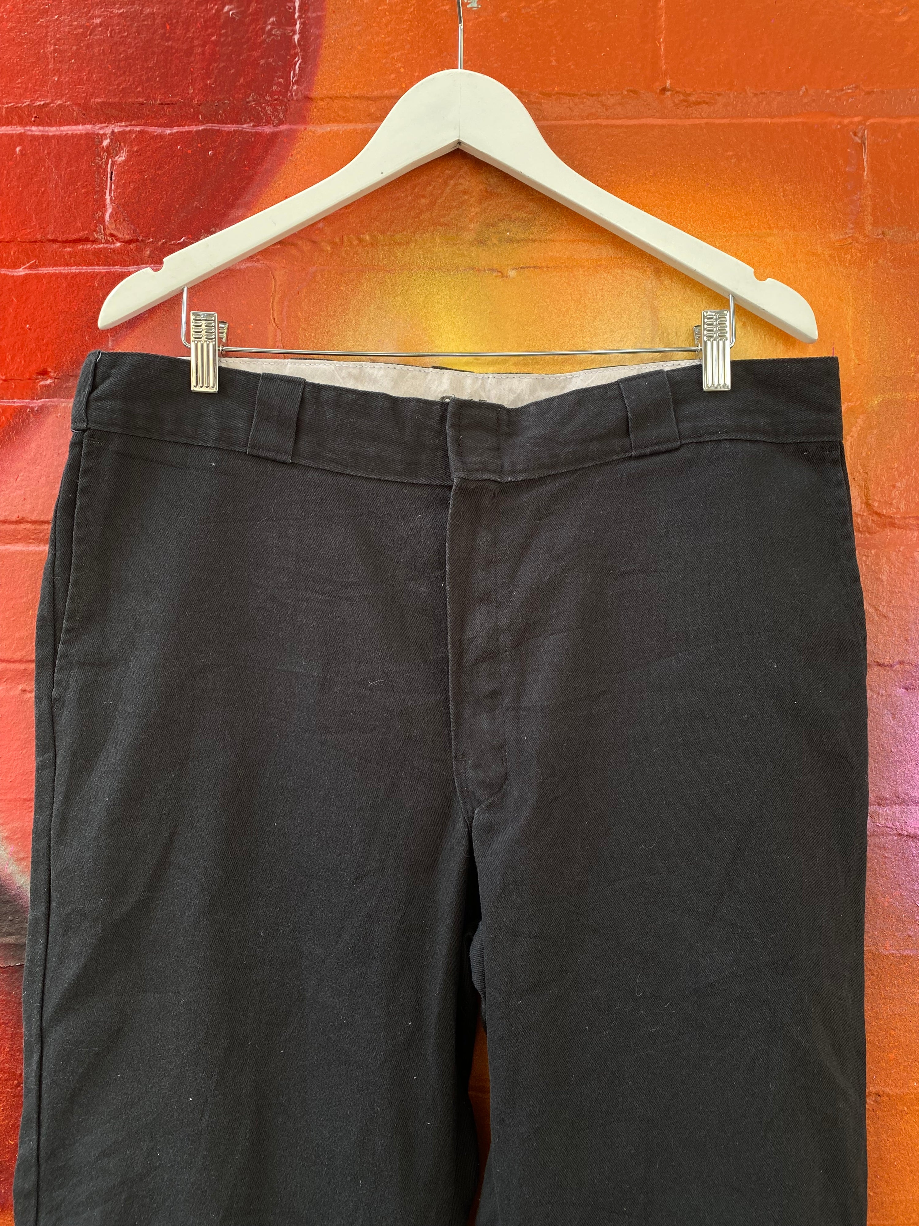 [38] Dickies Black Work Pants D123