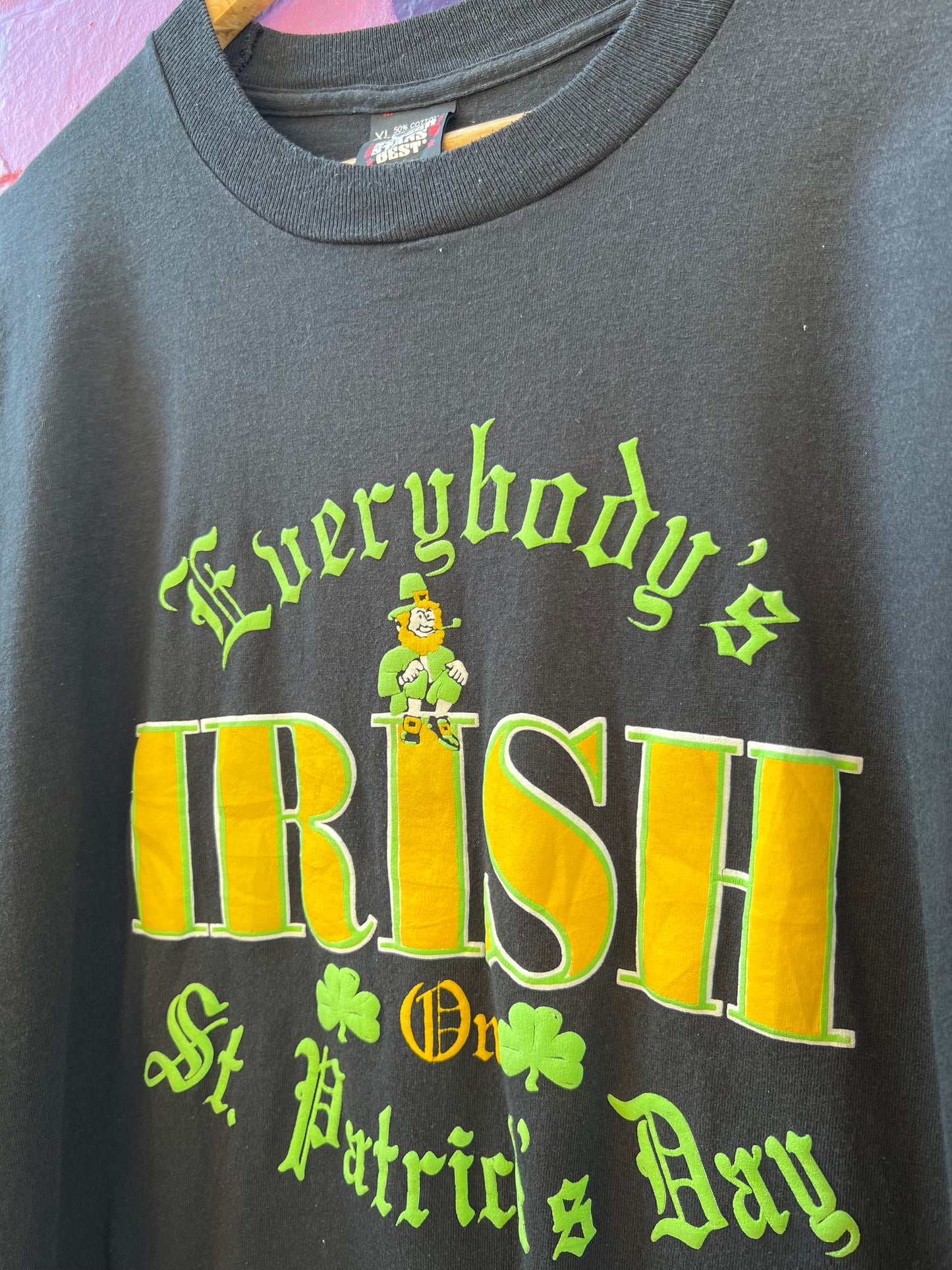 XL - 80s Everybody's Irish On St Patrick's Day