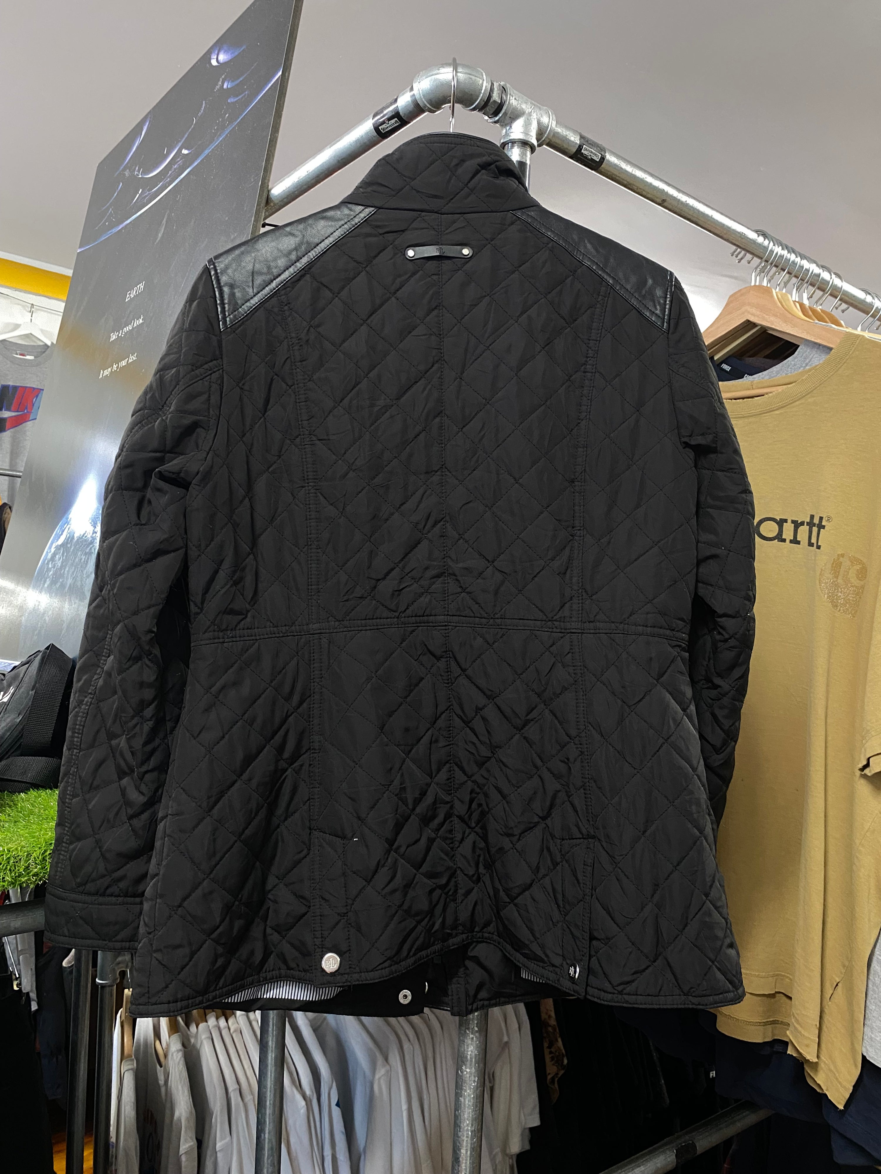 [S] Lauren RL Black Quilted Jacket