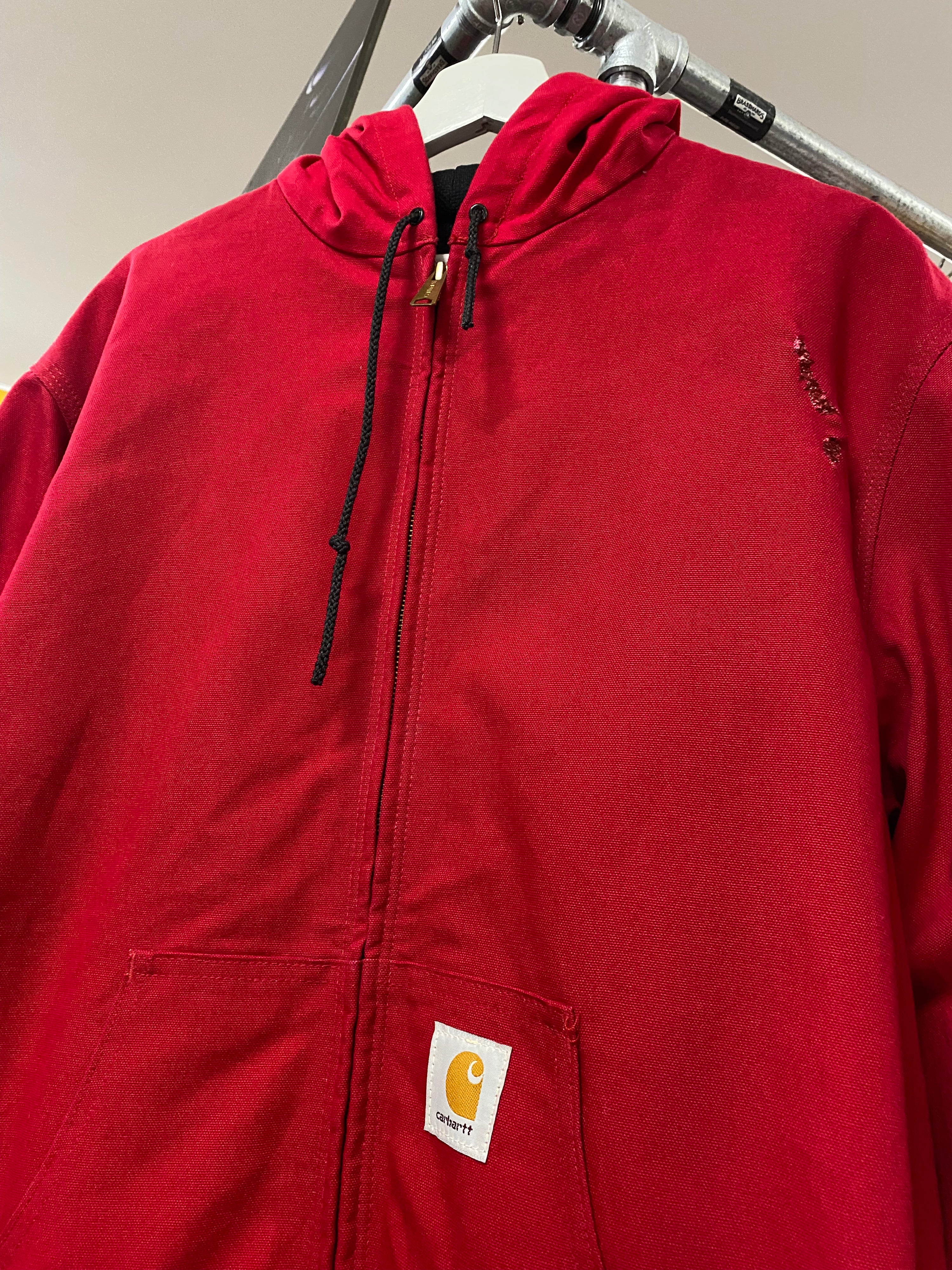 [XL] Vintage Carhartt Red Active Hooded Jacket