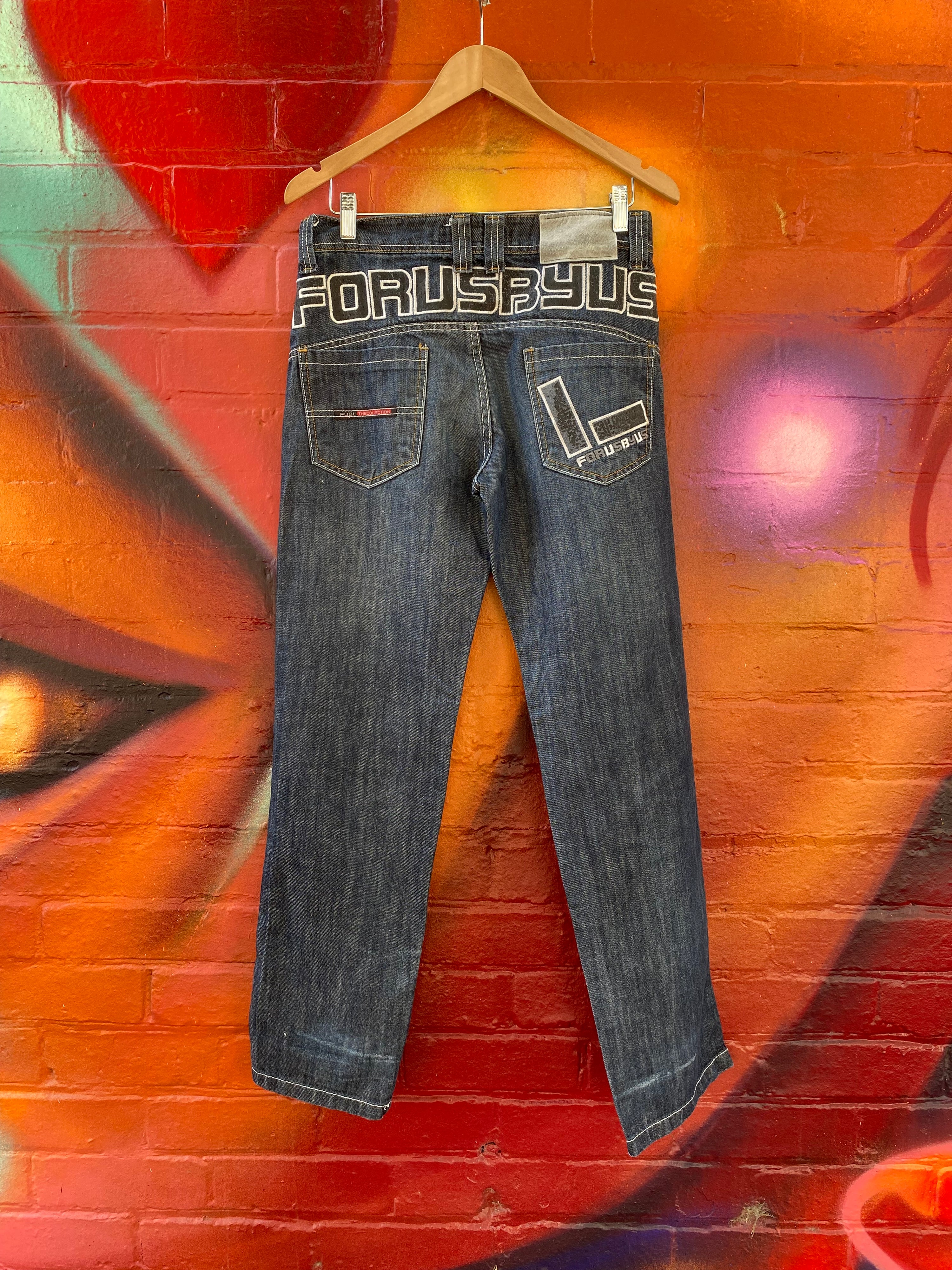 [30] FUBU 'FOR US BY US' Back Hit Denim Jeans