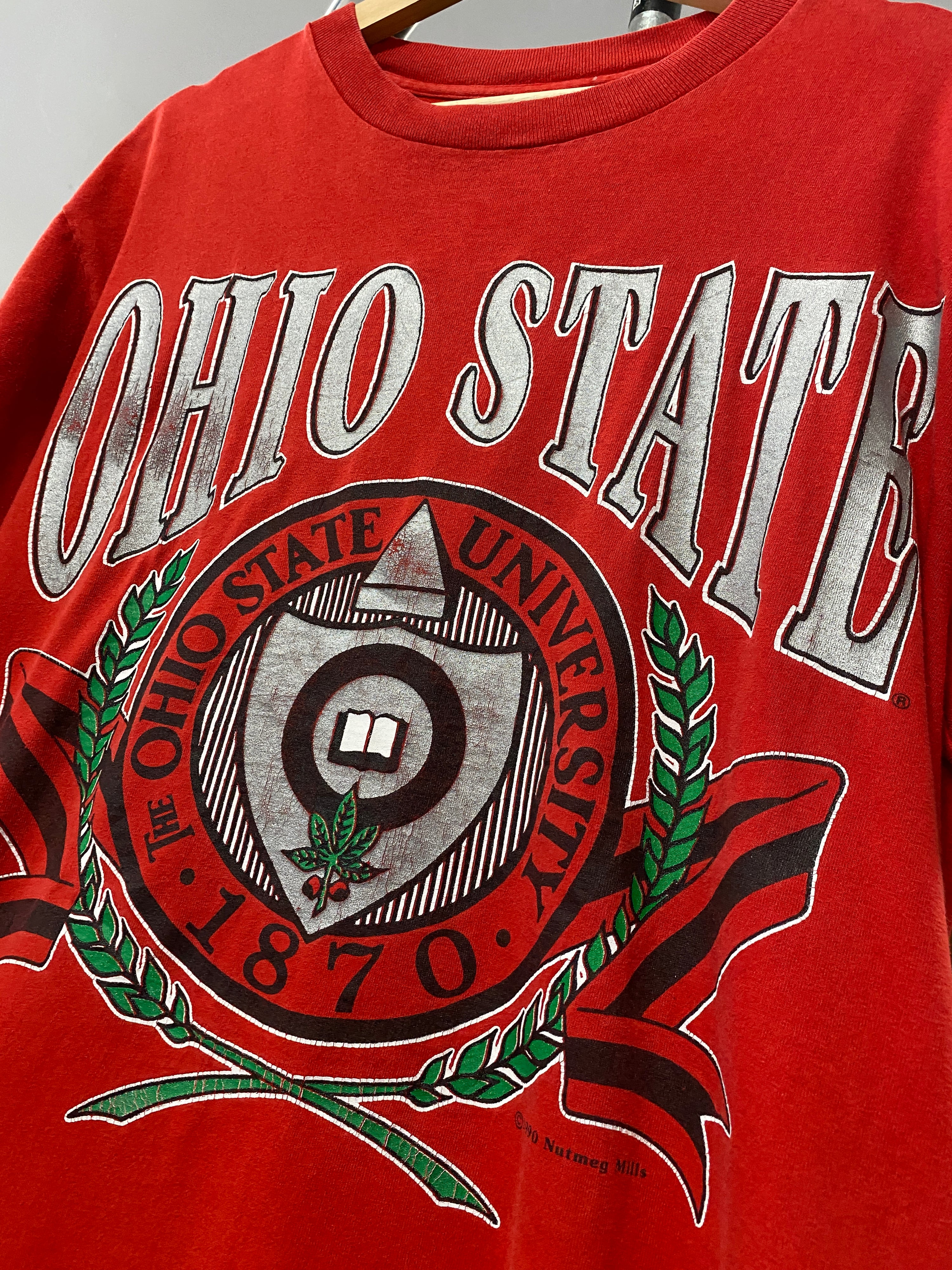 XL - 1990 Ohio State University Nutmeg Red Tee