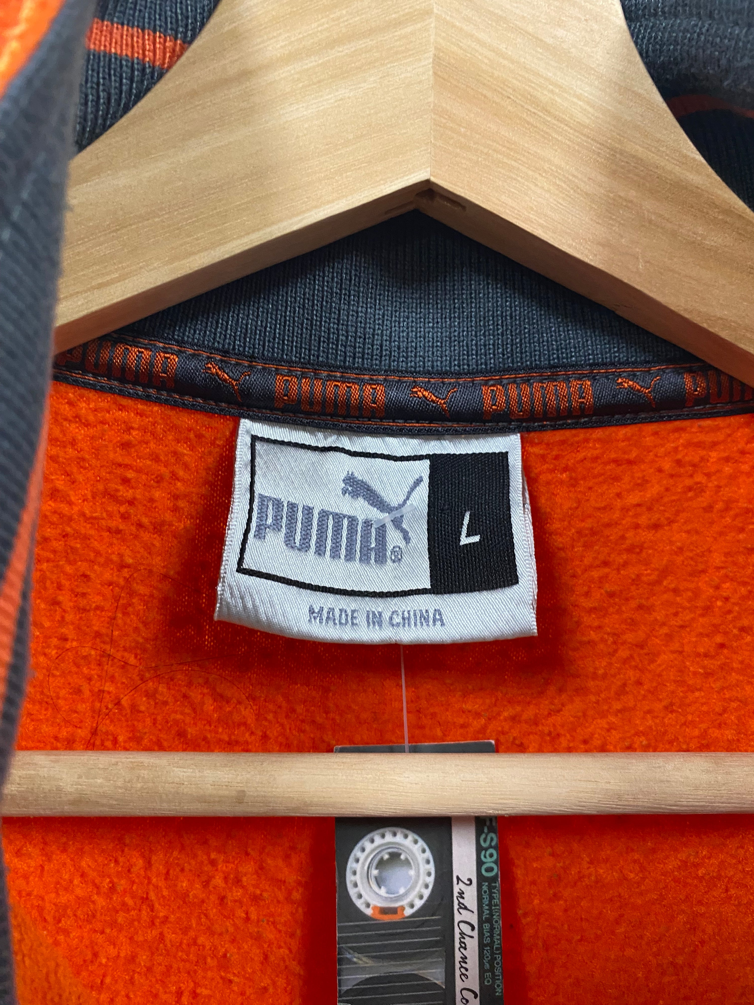 [L] Puma Orange 1/4 Zip Jumper